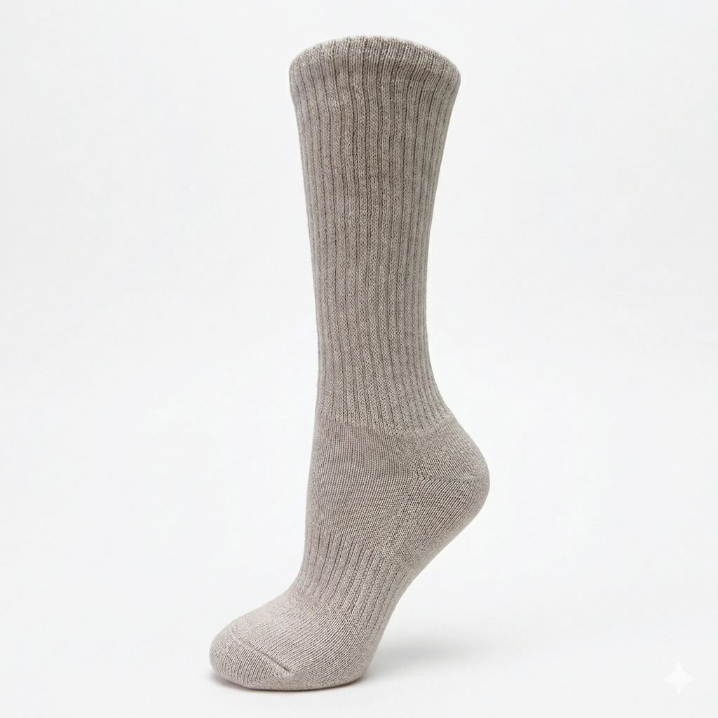 KEY - Diabetic Wellness - Women's - 1/2 Cushioned - Sole Ribbed - Crew Socks