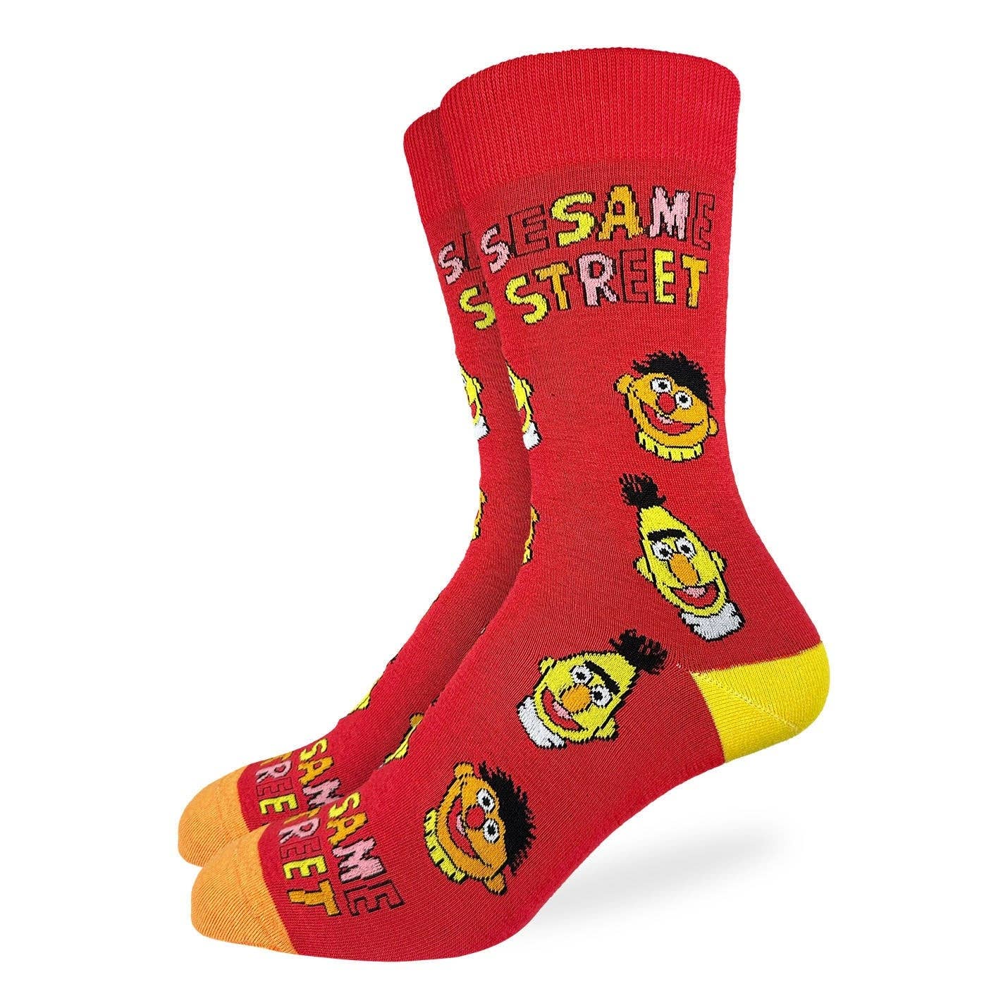 Good Luck Sock - Men's Sesame Street, Bert and Ernie Faces Socks