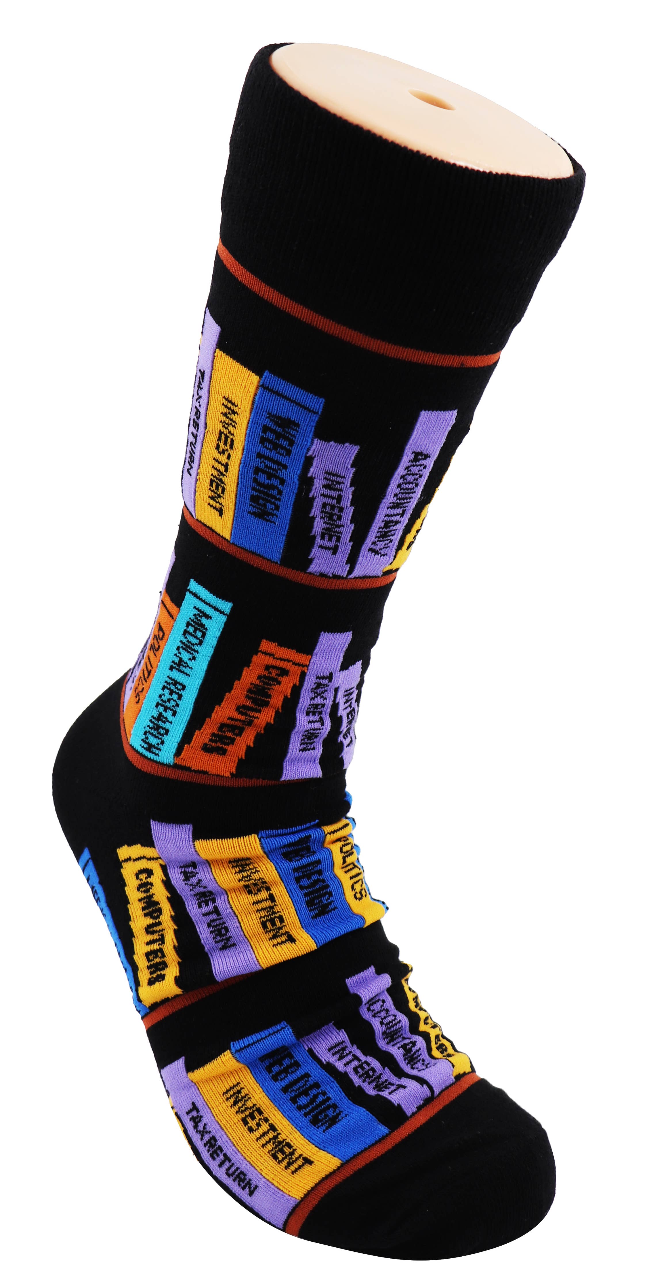 SoXcellent - Bookshelf Unisex Crew Novelty Socks