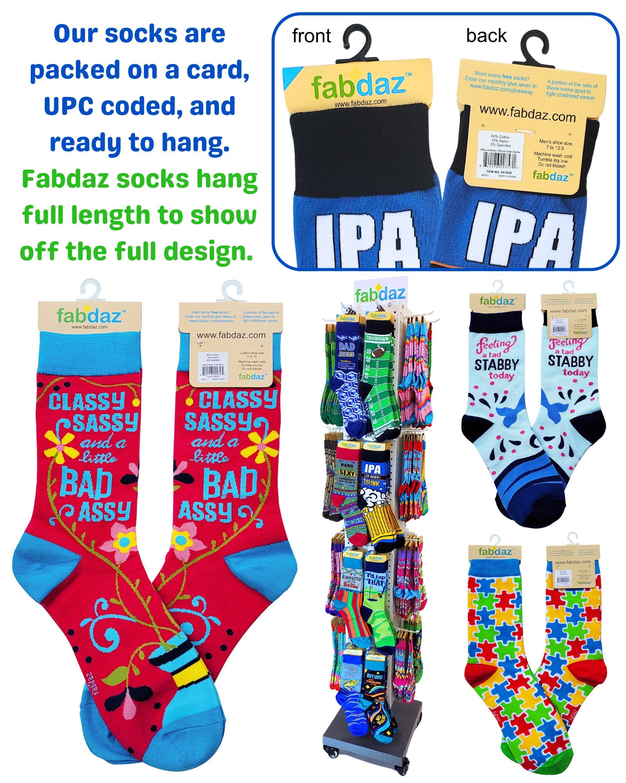 Fabdaz - I never Fart My Ass Blows Kisses Women's Crew Socks