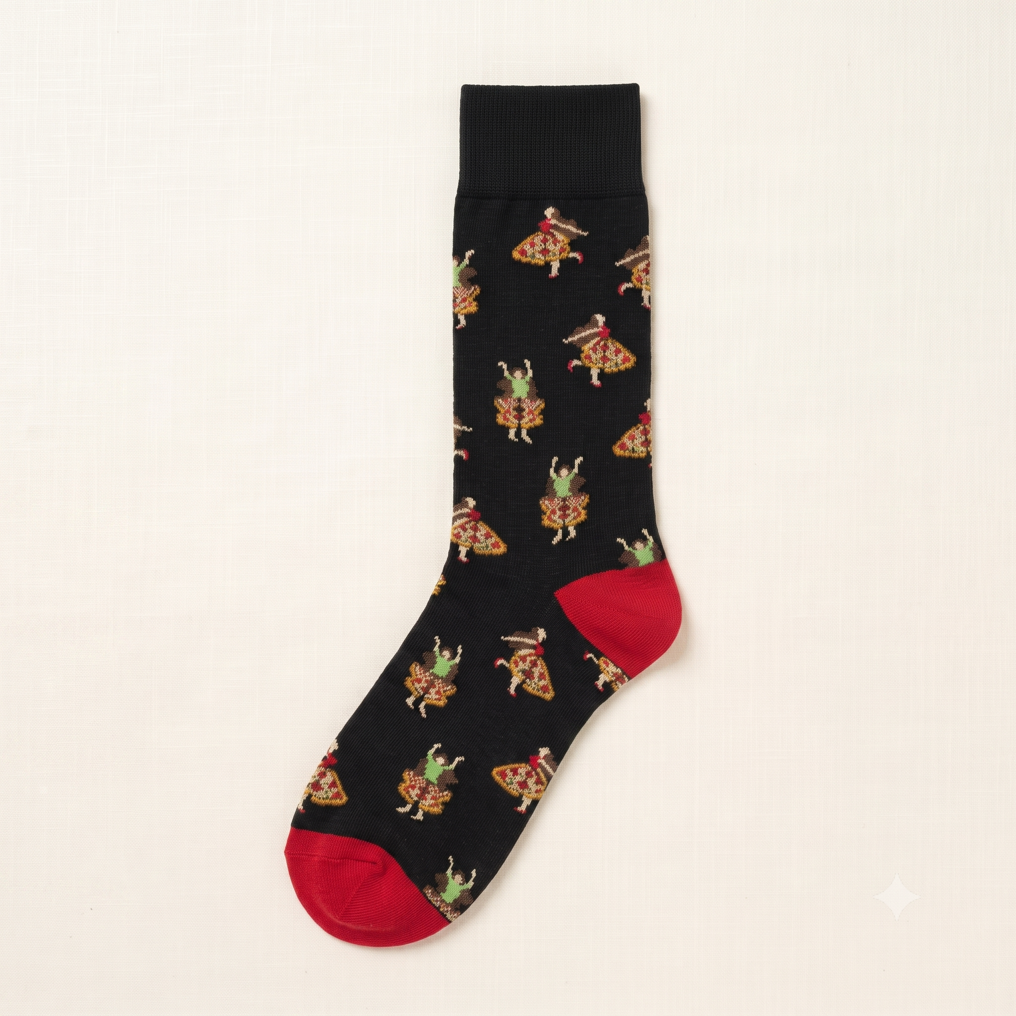 CRAZY TOES - MEN'S - PIZZA DANCING Crew Socks