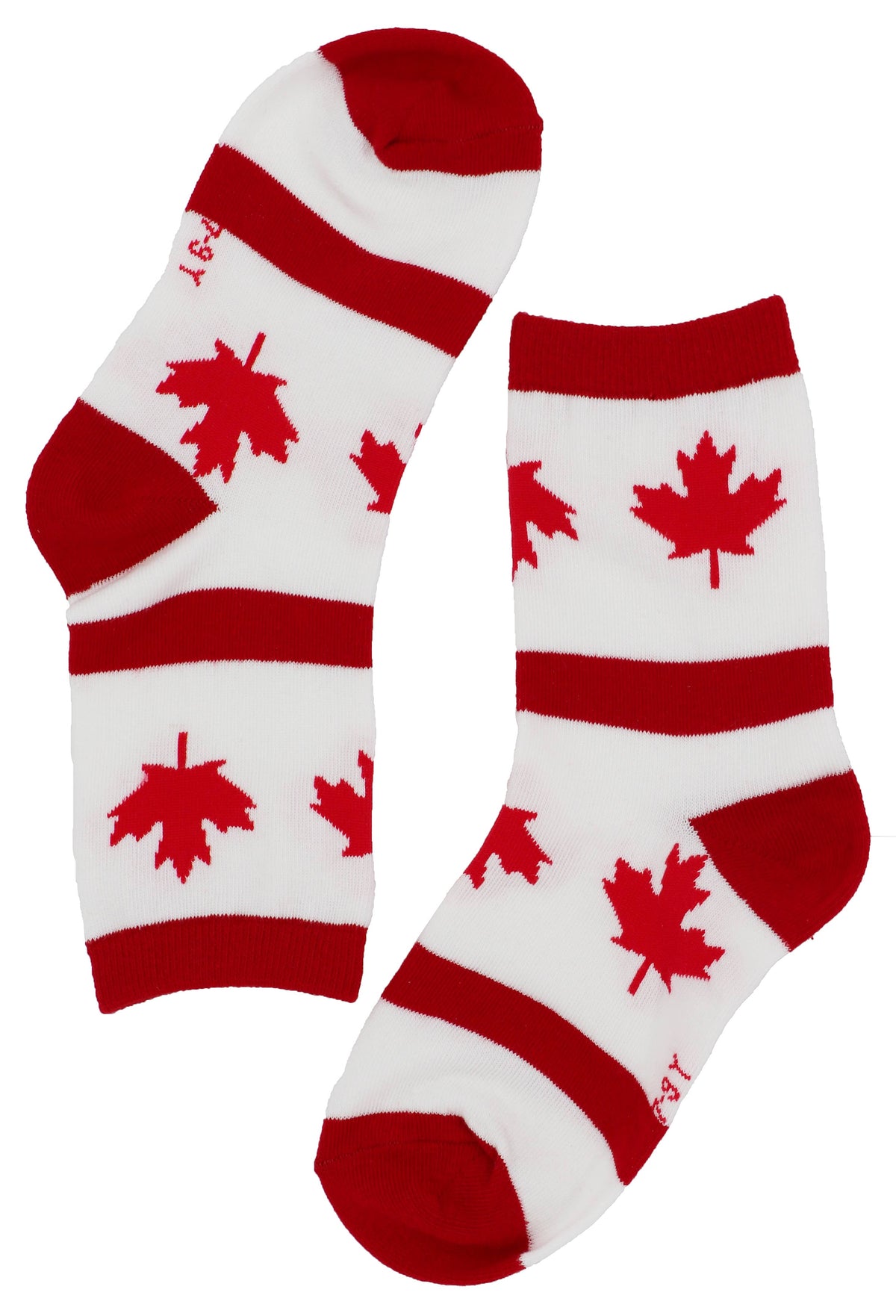 SoXcellent-Kids-Boy Girl Stripes Maple Leaves Canada Unisex Funny Socks