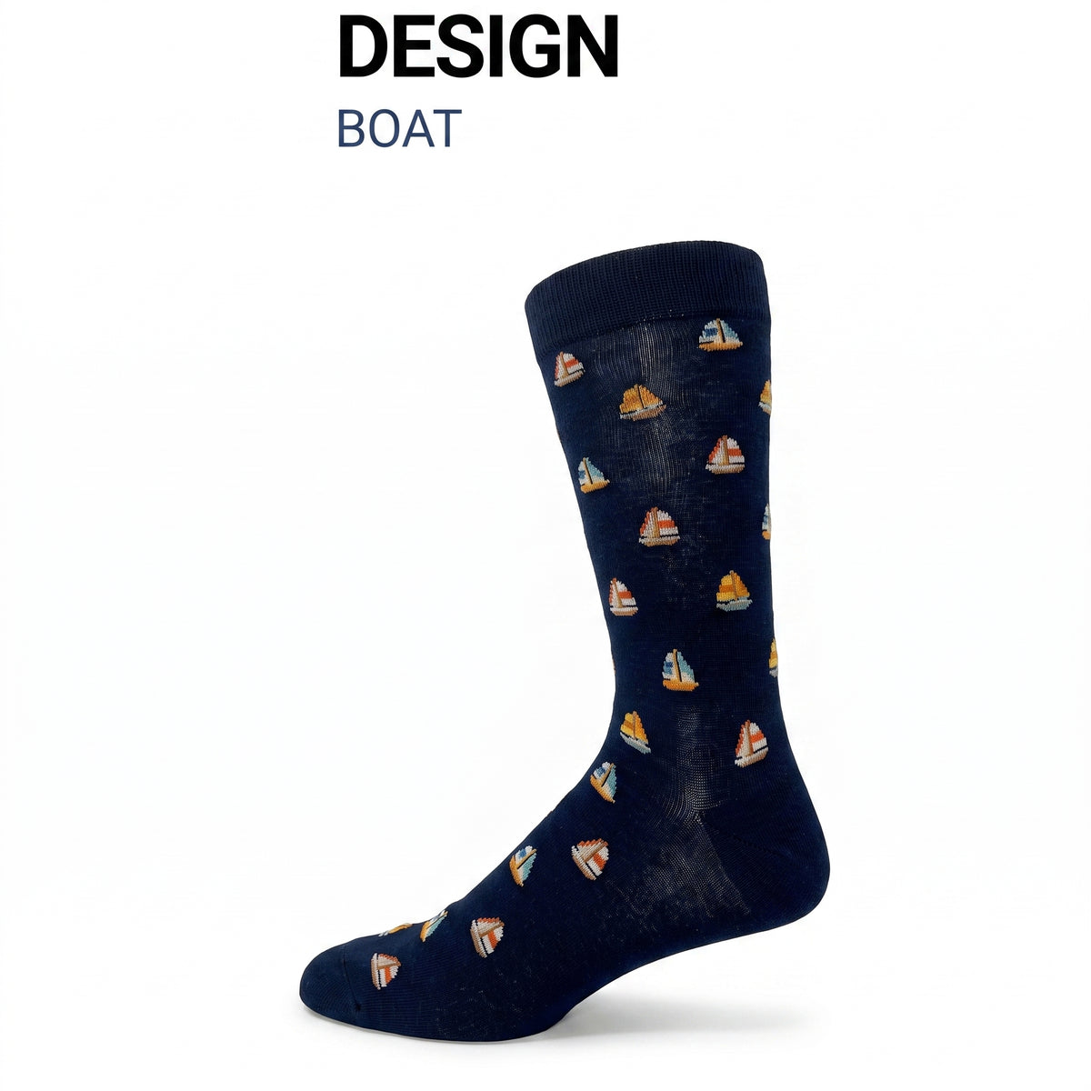 KEY - Men's Dress Socks - BOAT: Navy