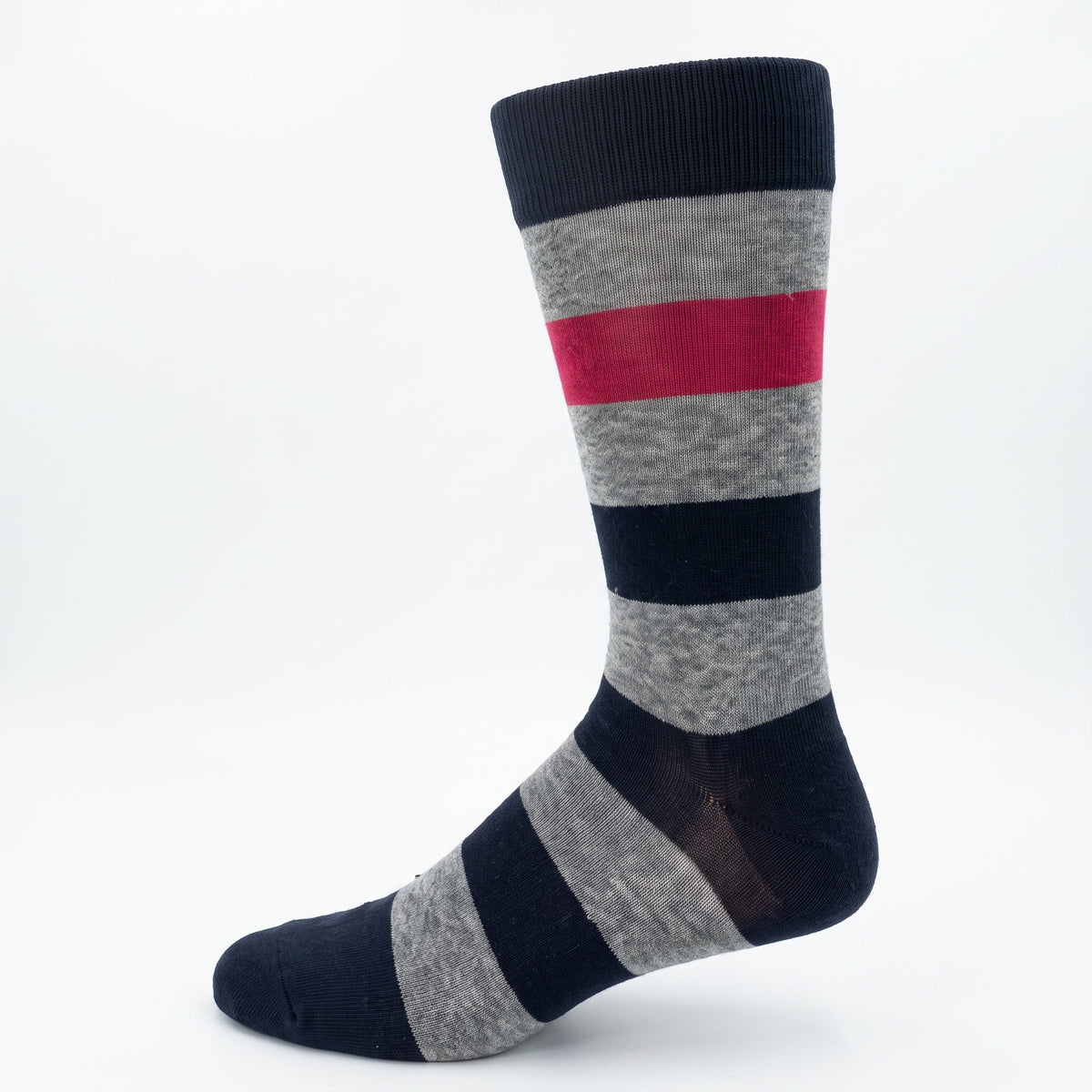 KEY - Men's Dress Socks - [FW26] BROAD STRIPE