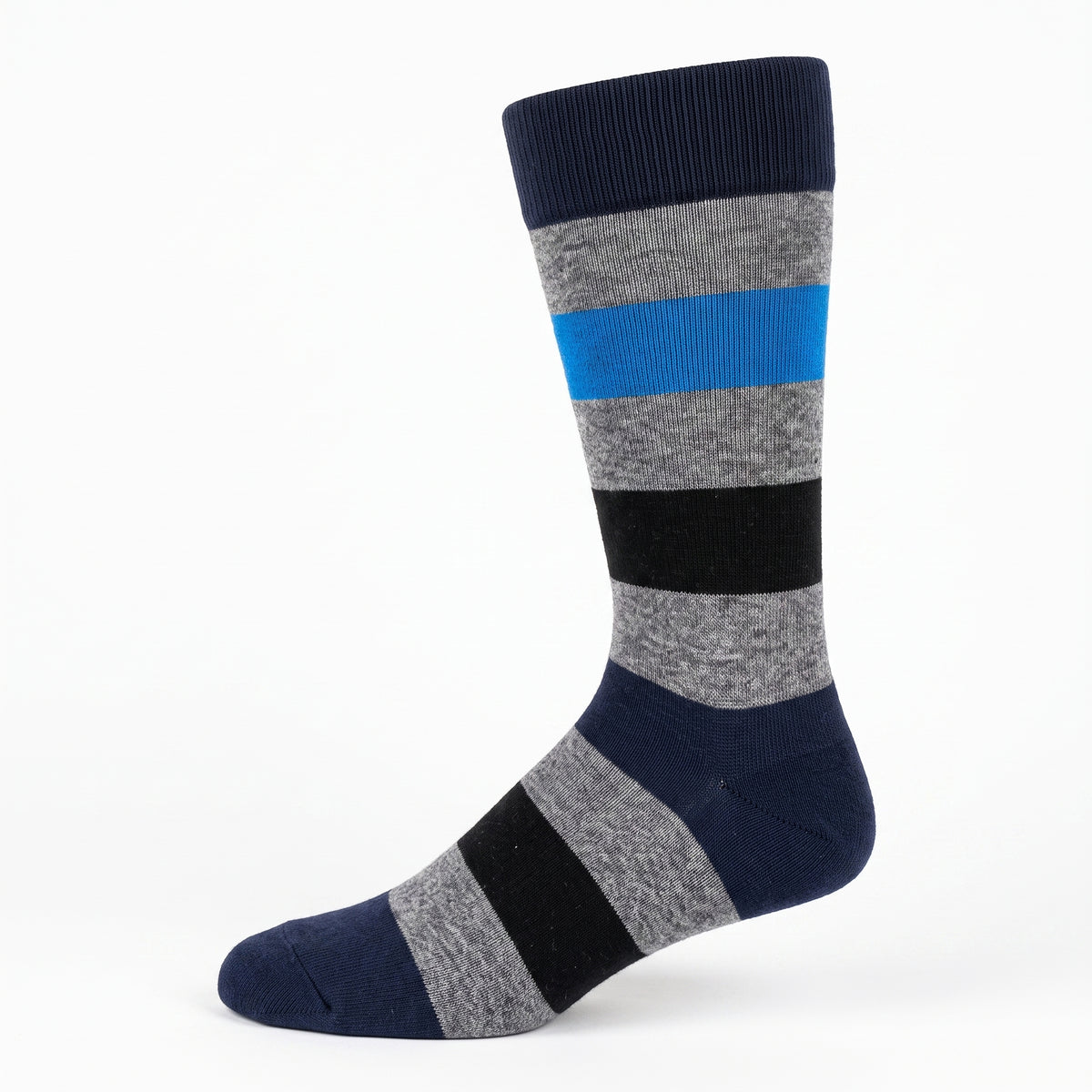 KEY - Men's Dress Socks - [FW26] BROAD STRIPE