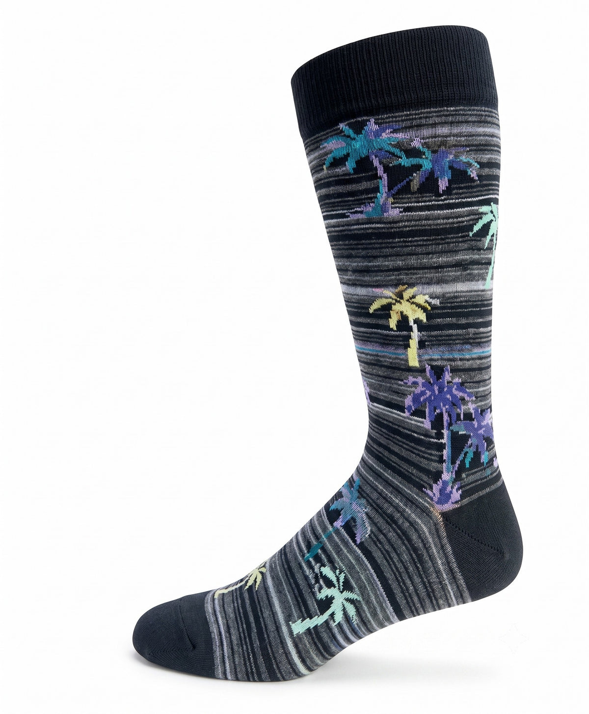 KEY - Men's Dress Socks - PALMTREE (Black)