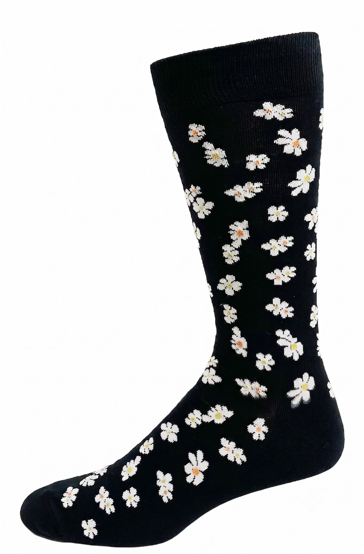 KEY - Men's Dress Socks - FLOWER (Black)