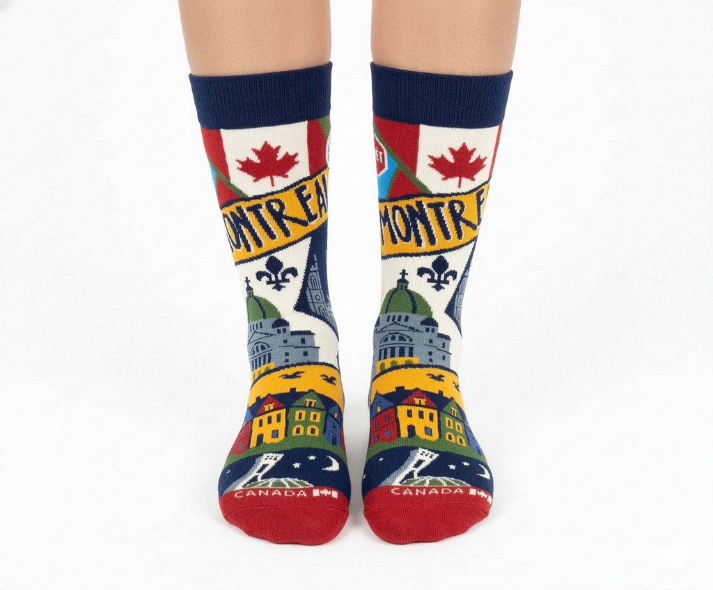 Northern Icons Canada - Montreal City Graphic Crew Socks