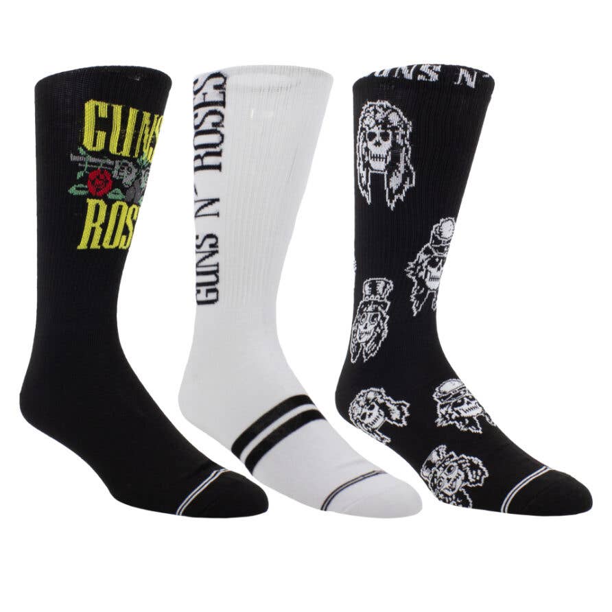 Perri's Socks - Guns N Roses 3 Pack Gift Box Crew Socks