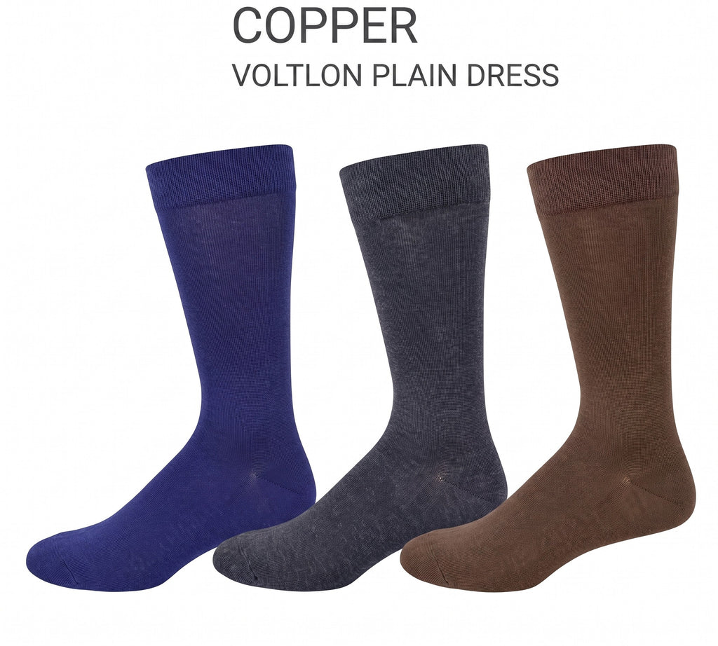 KEY - Men's - COPPER - Voltlon Plain Dress Socks