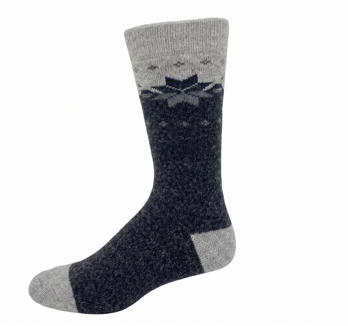 KEY - Men's - FULL CUSHION - SNOWFLAKE Crew Socks