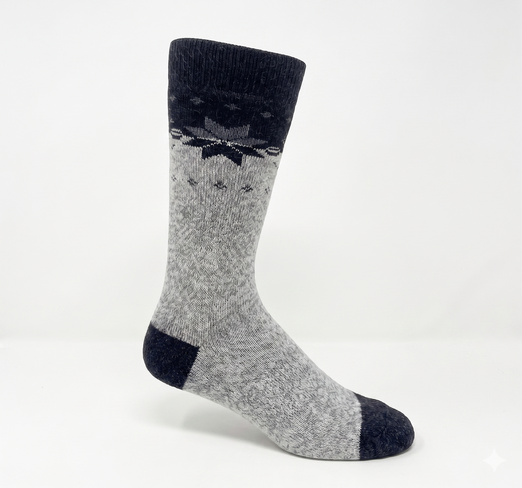 KEY - Men's - FULL CUSHION - SNOWFLAKE Crew Socks