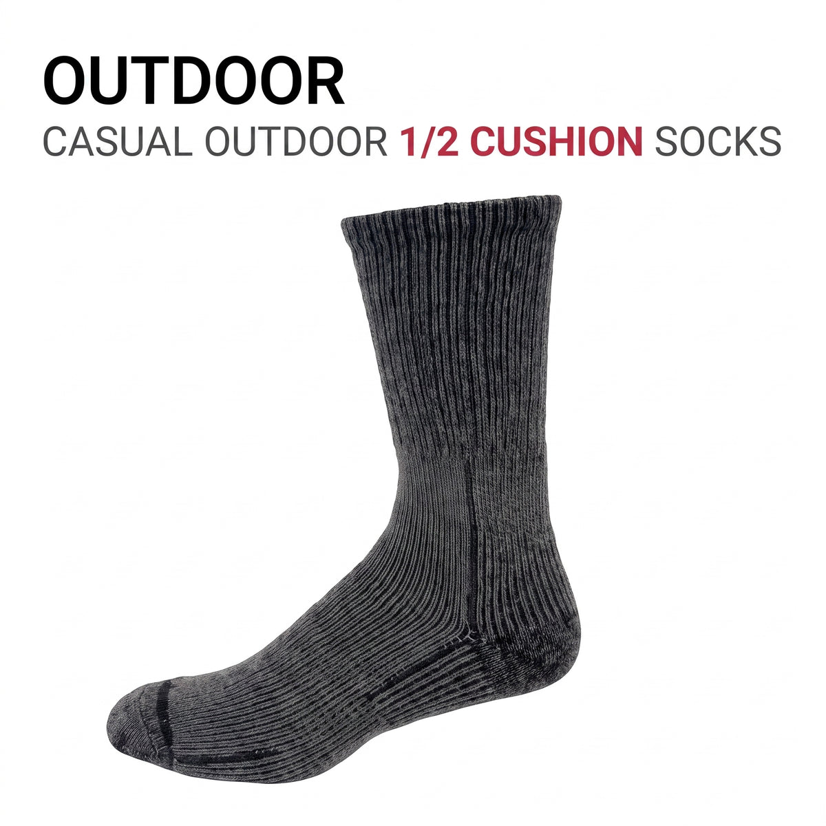 KEY - Men's - OUTDOOR - CASUAL 1/2 CUSHION Socks