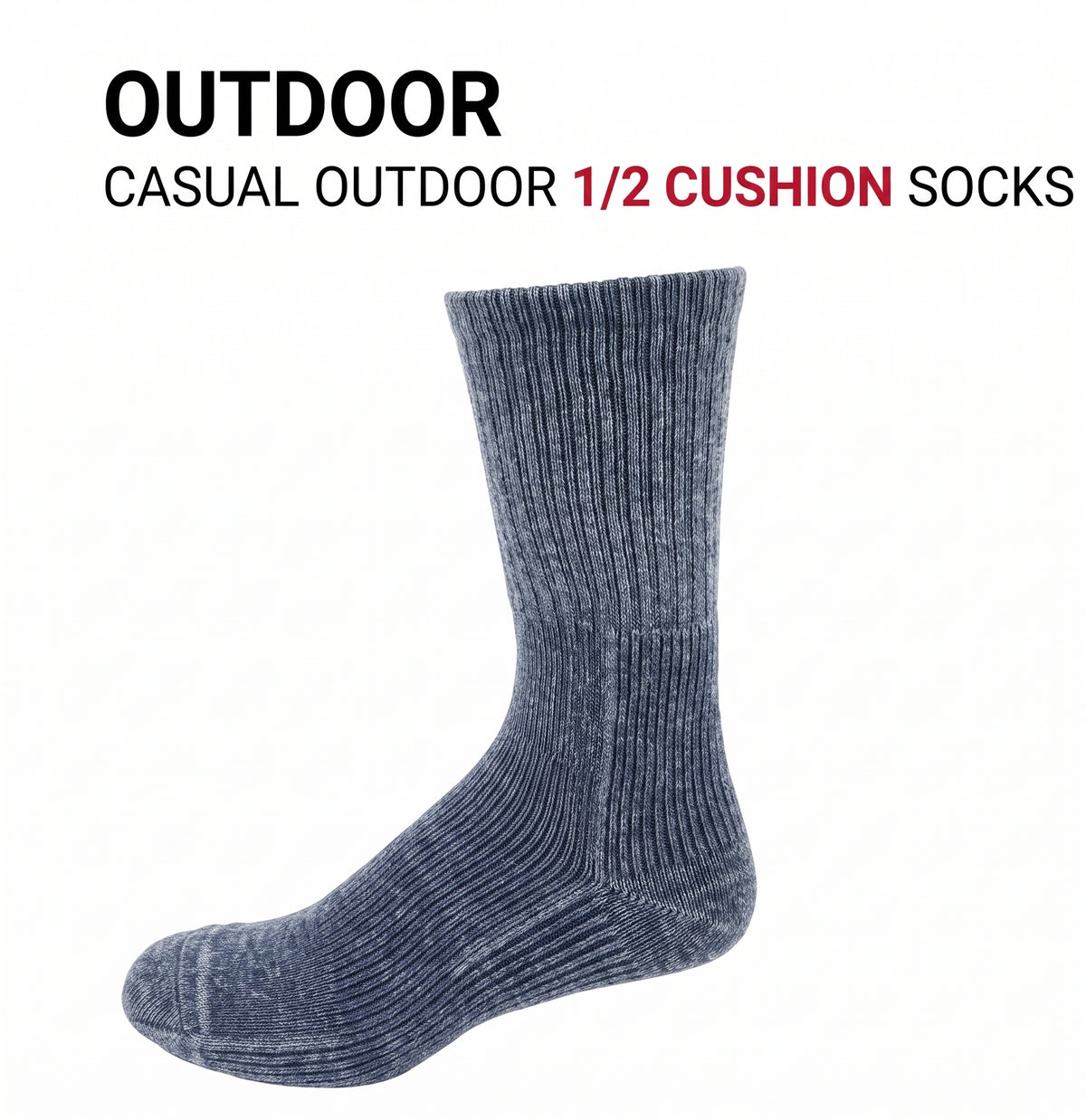 KEY - Men's - OUTDOOR - CASUAL 1/2 CUSHION Socks