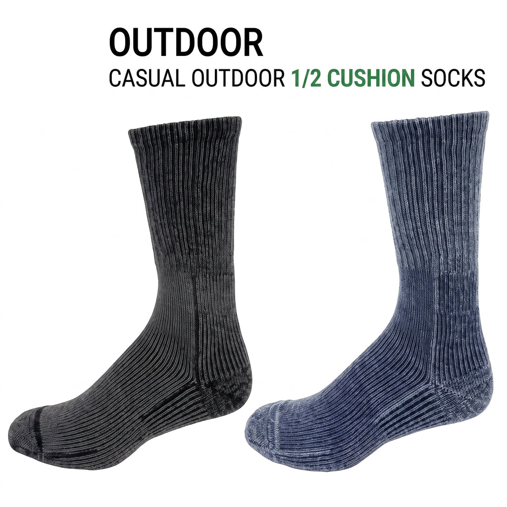 KEY - Men's - OUTDOOR - CASUAL 1/2 CUSHION Socks