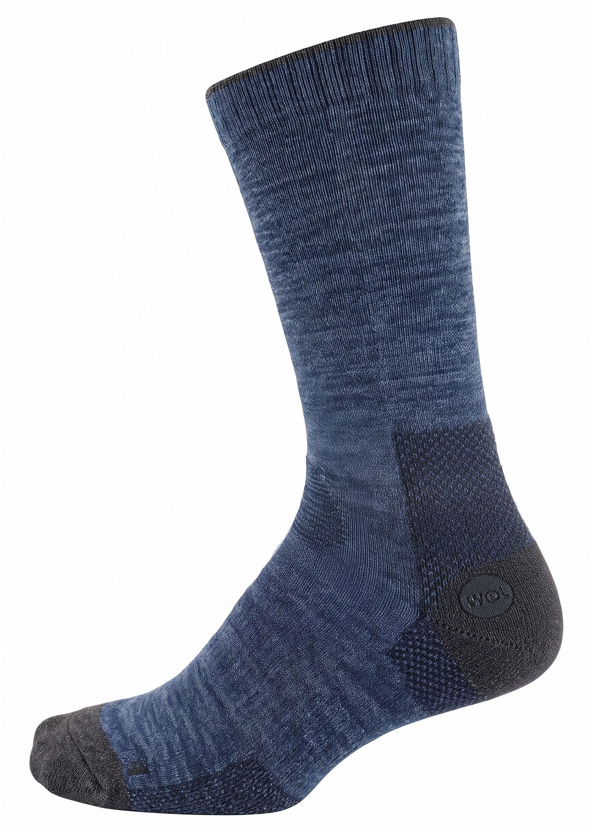 KEY - Men's - WOOL - OUTDOOR FULL CUSHION Crew Socks - BLACK/DENIM