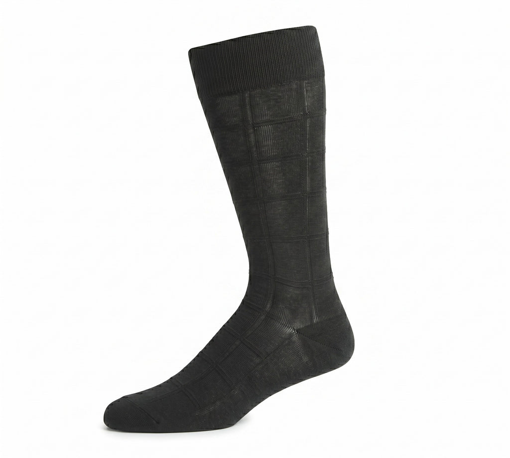 KEY - Men's - BAMBOO Plaid Self Crew Socks