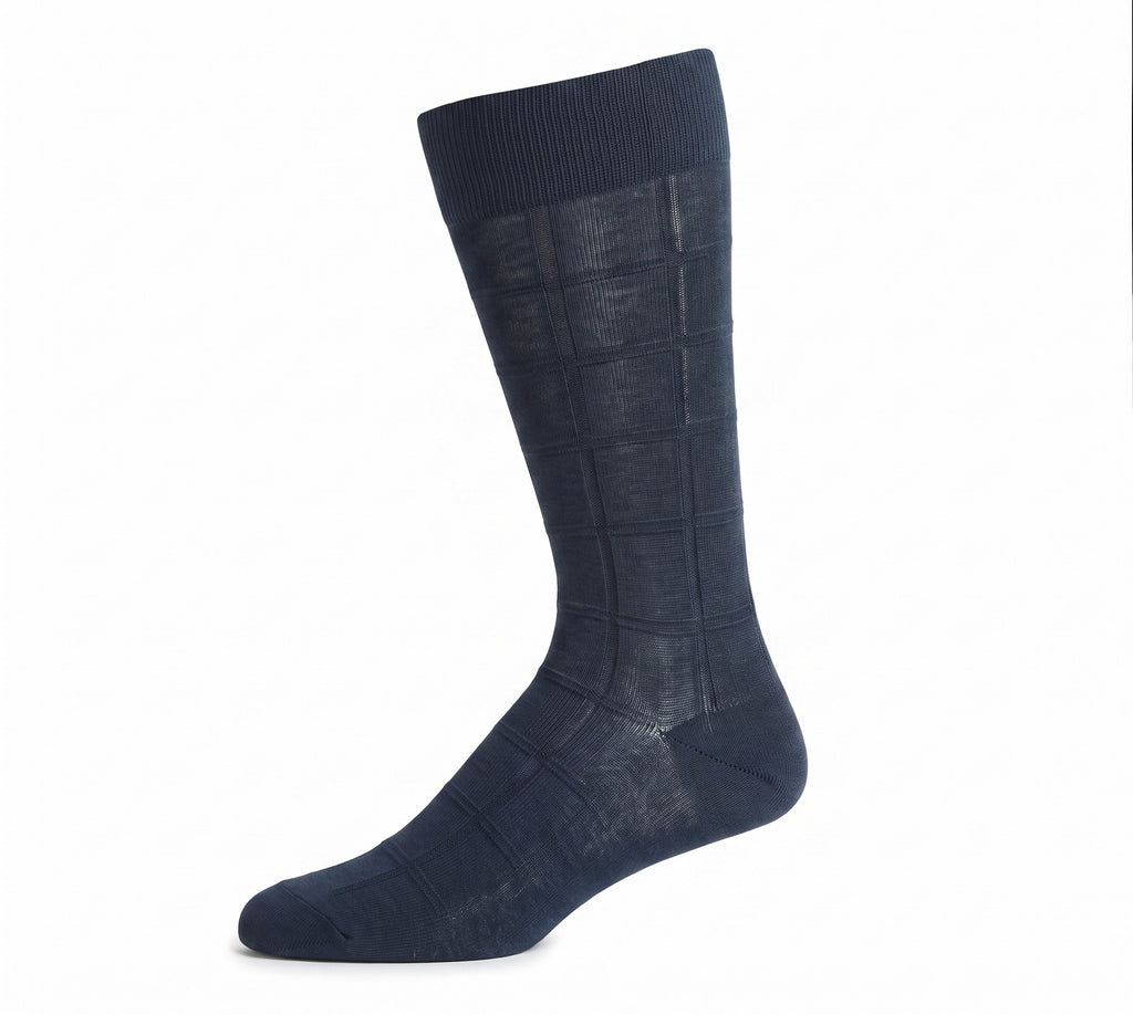 KEY - Men's - BAMBOO Plaid Self Crew Socks