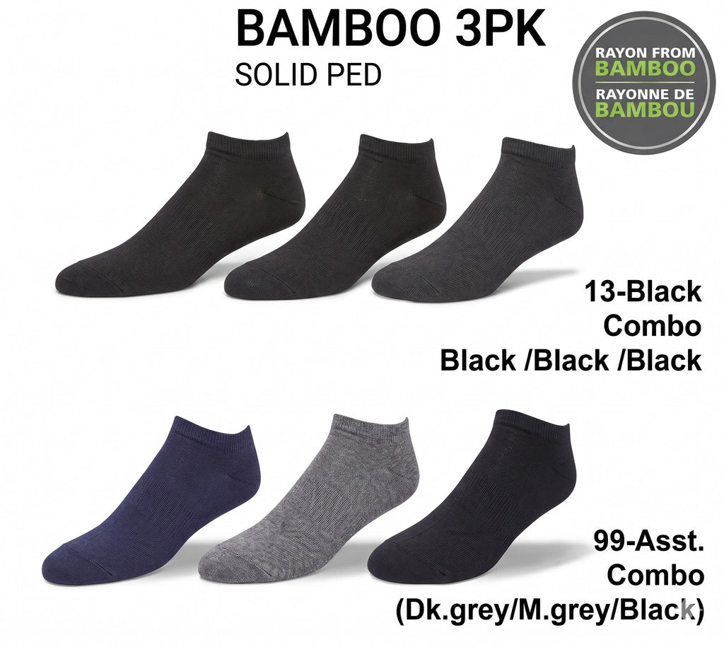 KEY - Women's - BAMBOO Plain Low-Cut Socks - 3PK