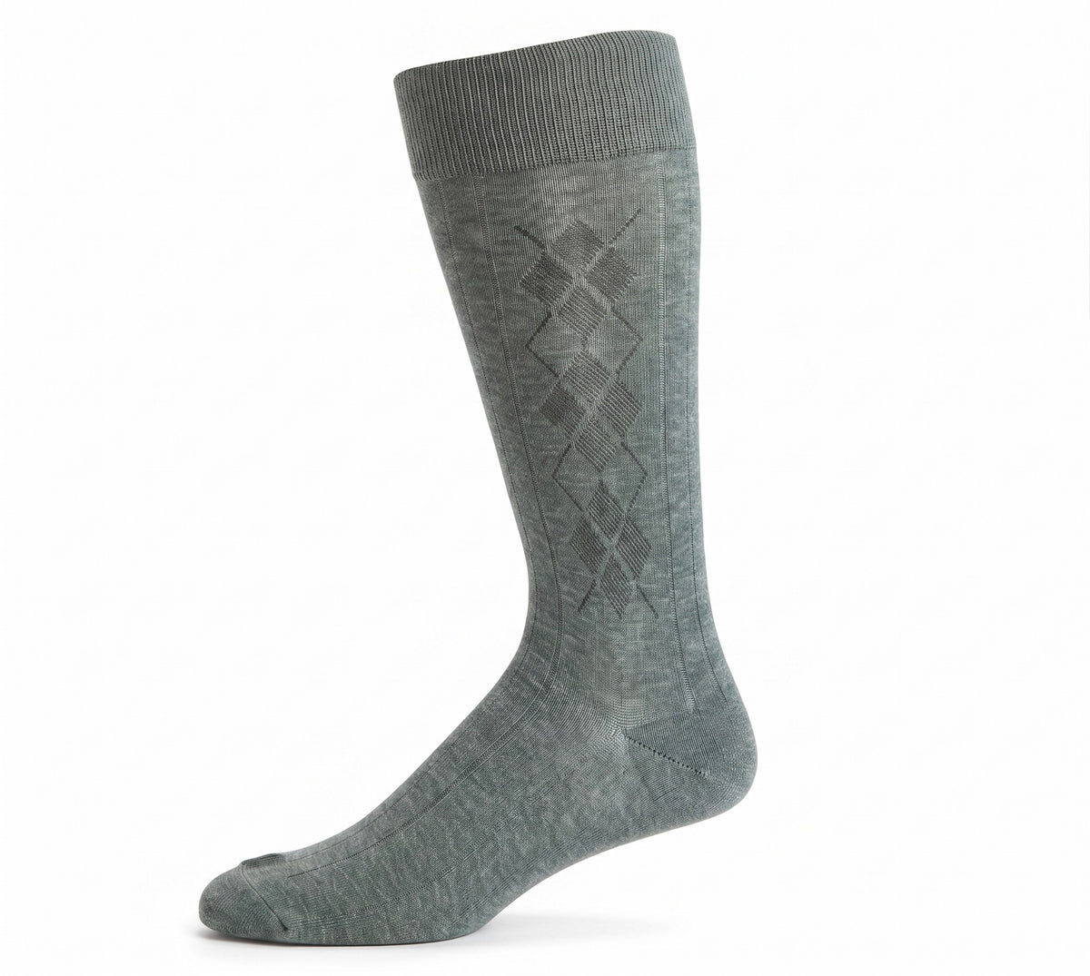 KEY - Men's - BAMBOO LINKS VERTICAL ARGYLE Crew Socks