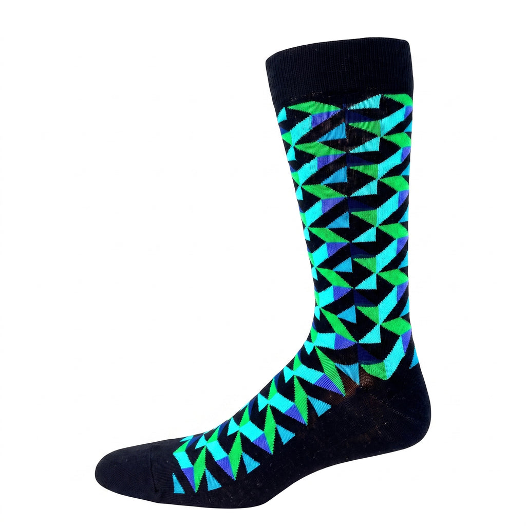 KEY - Men's - BAMBOO Crew Socks - [FW26] GEOMETRIC
