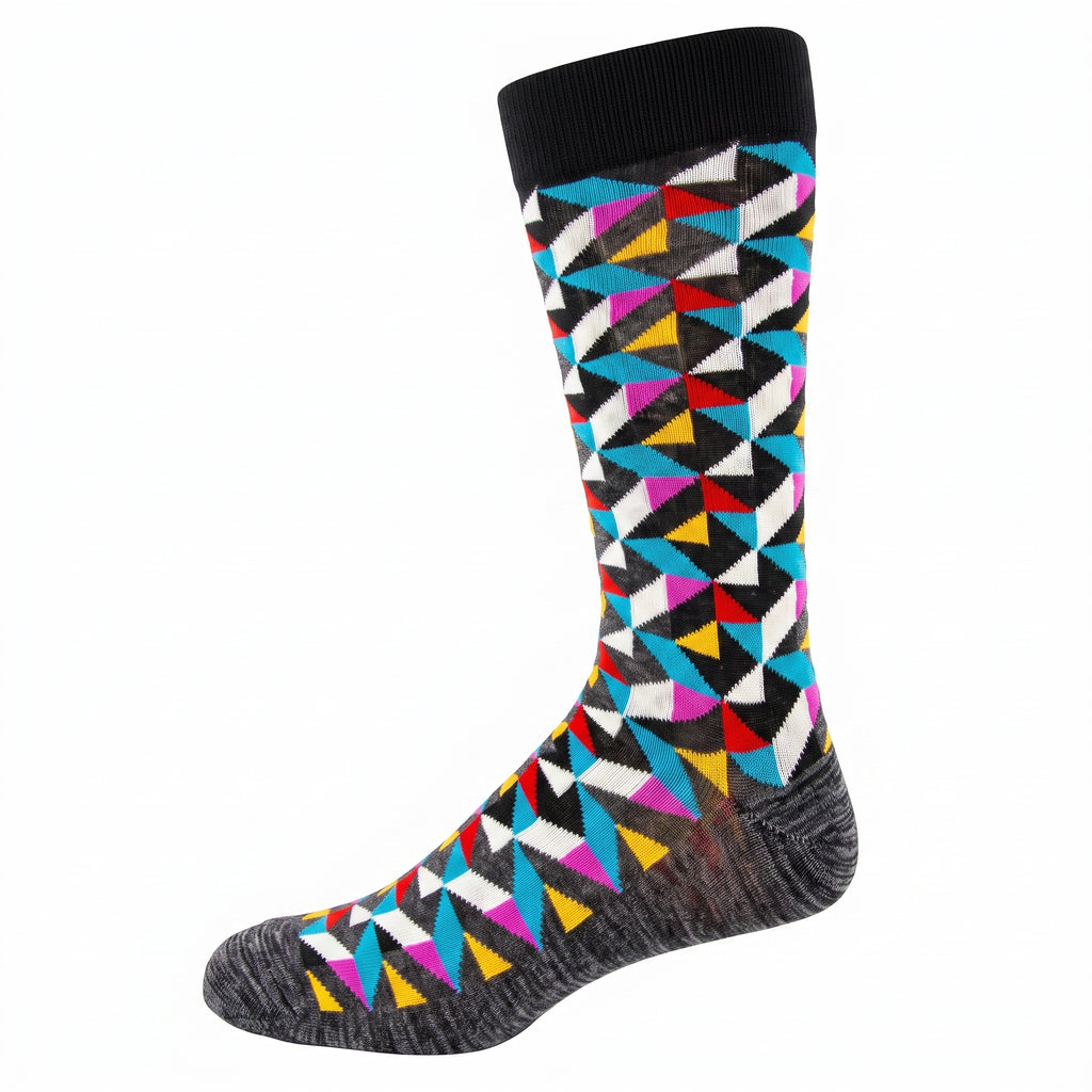 KEY - Men's - BAMBOO Crew Socks - [FW26] GEOMETRIC