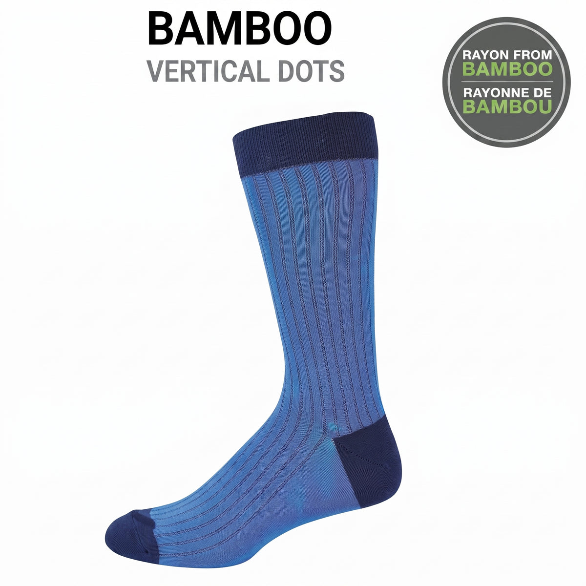 KEY - Men's - BAMBOO Crew Socks - [FW26] VERTICAL DOTS