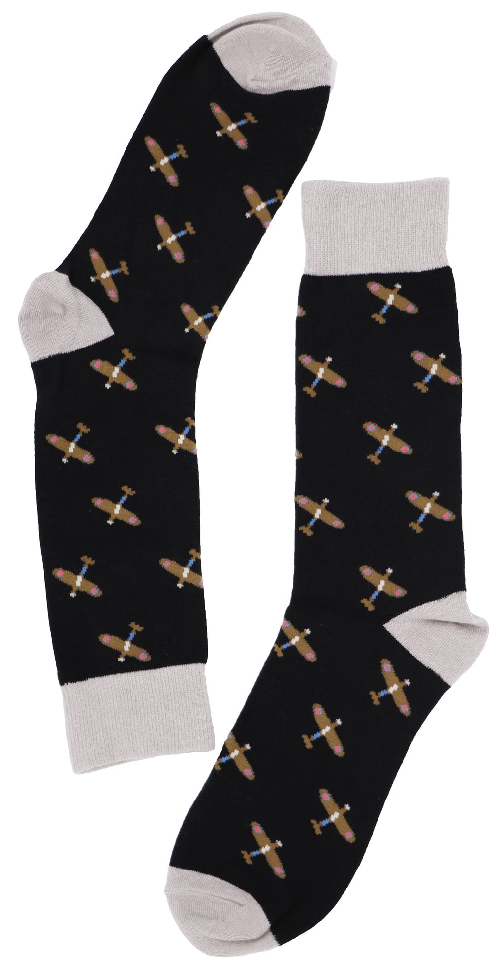 SoXcellent - Hawkers Flying Plane Unisex Crew Novelty Funny Socks