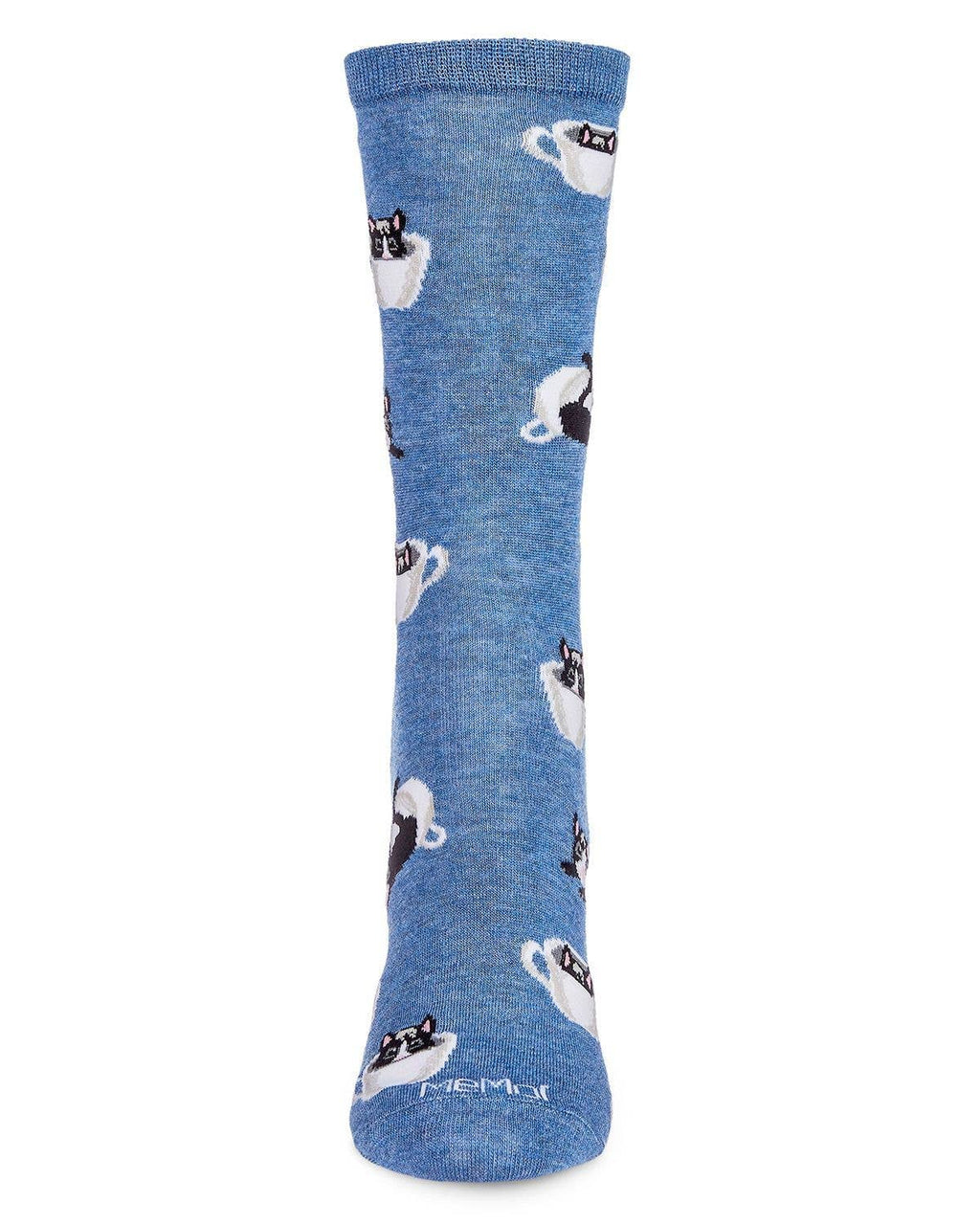 MeMoi - Women's - Cup o' Cats Bamboo Blend Crew Socks