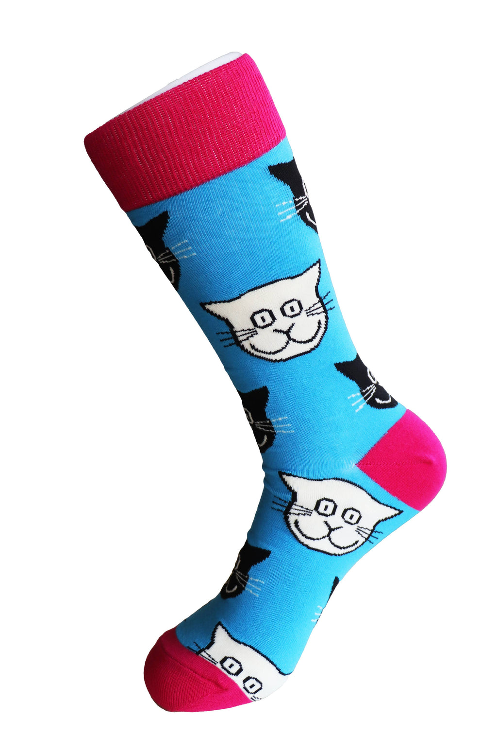 SoXcellent - Black White Cat Animal Unisex Casual Pattern Crew Fun Socks