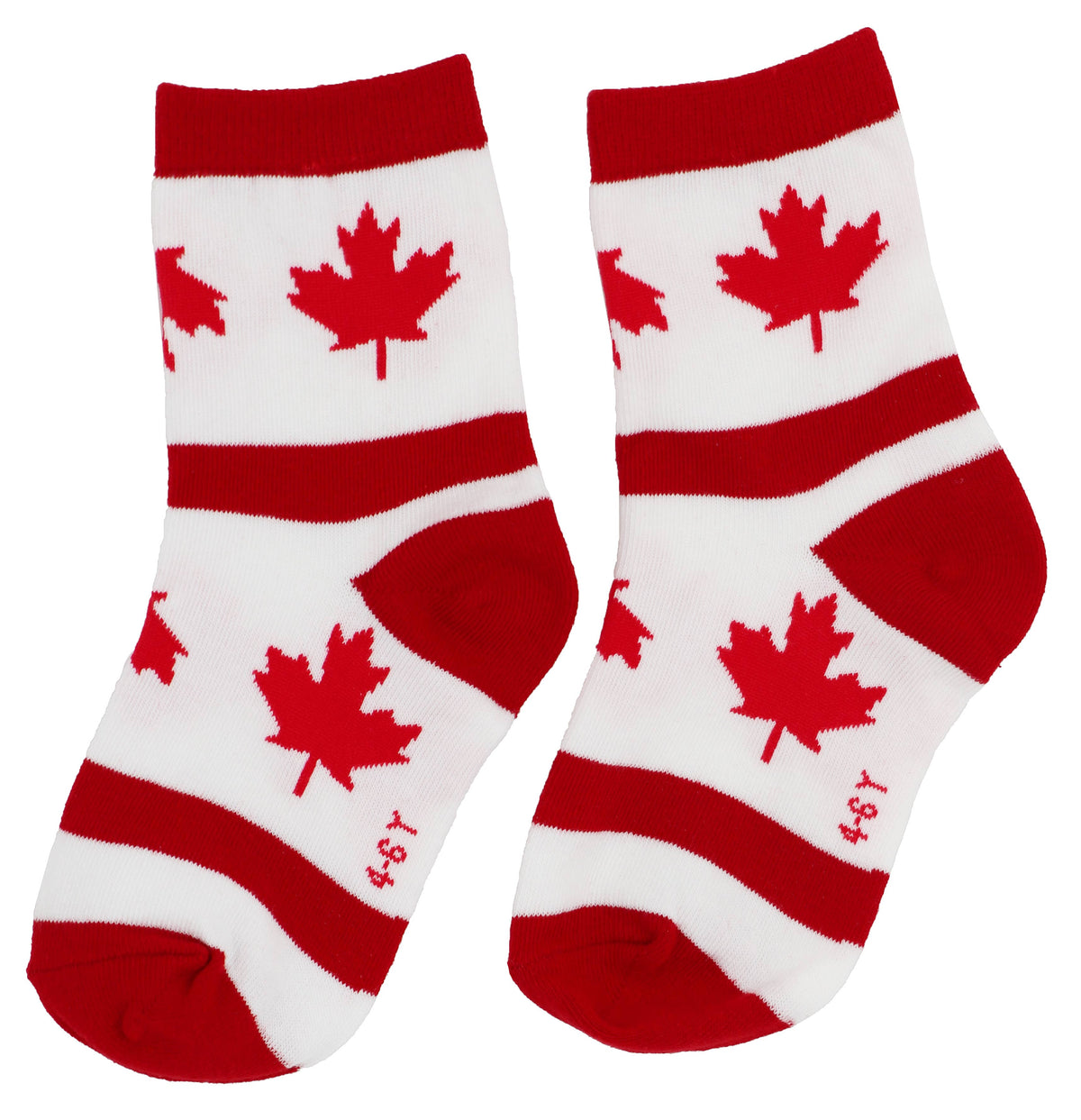 SoXcellent-Kids-Boy Girl Stripes Maple Leaves Canada Unisex Funny Socks