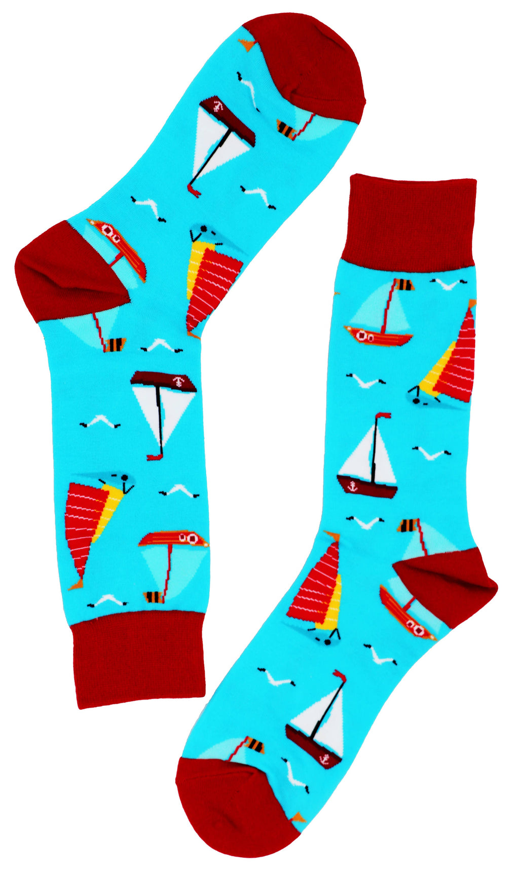 SoXcellent - Sailing Boat Unisex Fun Crew Novelty Funny Socks - M