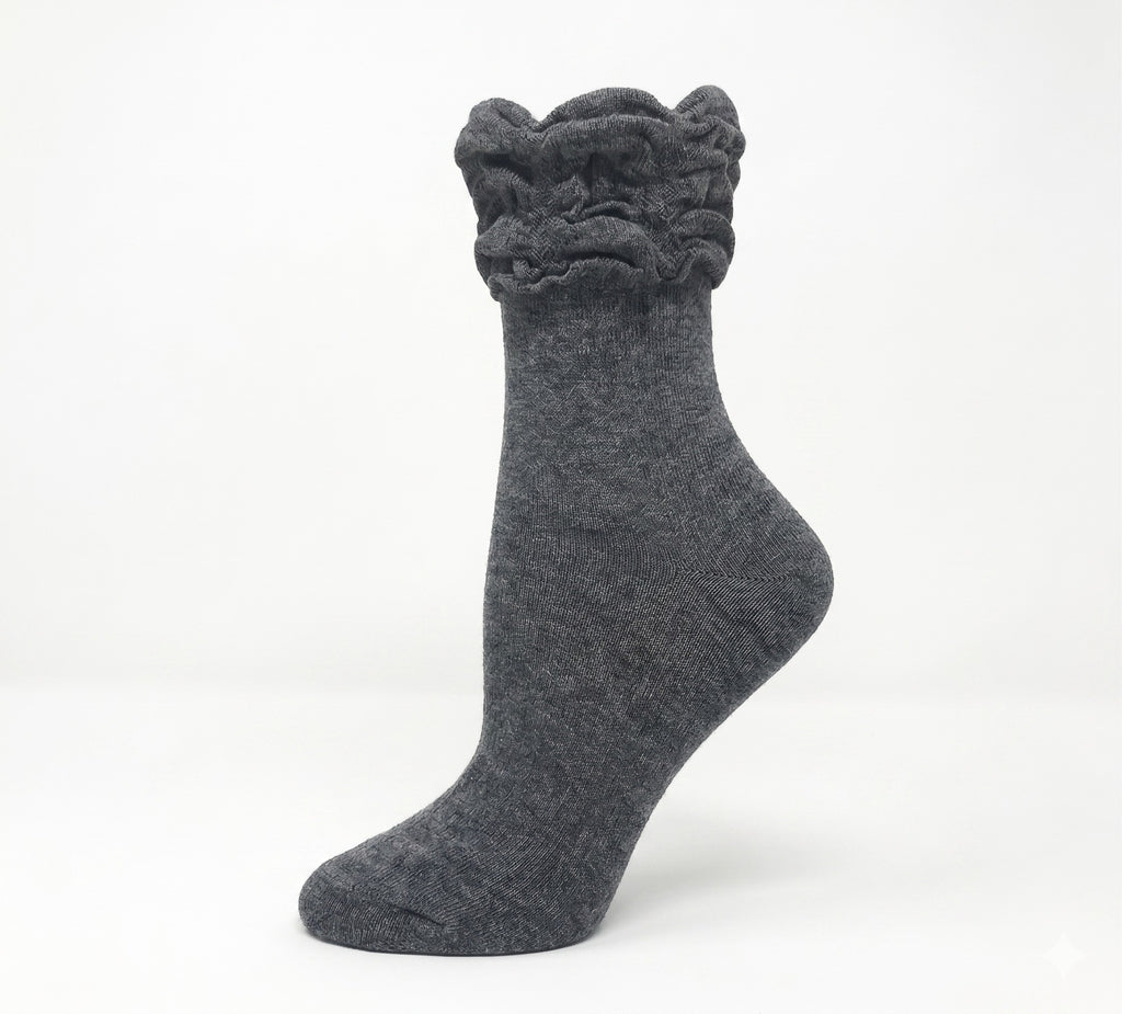 KEY - Women's - RUCHED TOP Quarter Socks