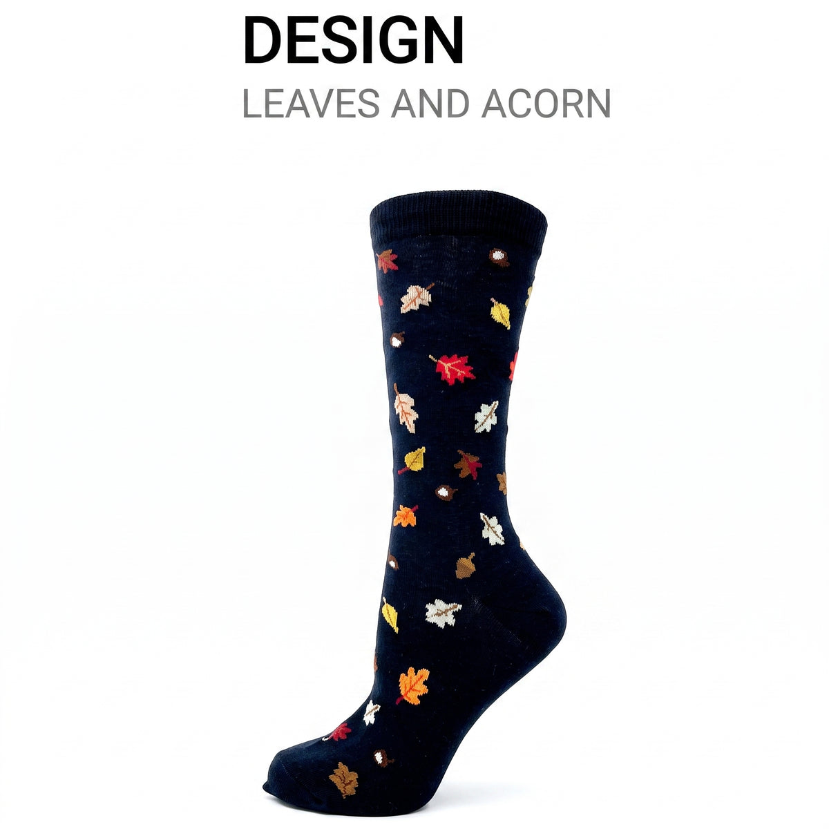 KEY - Women's Dress Socks - LEAVES & ACORN: Navy