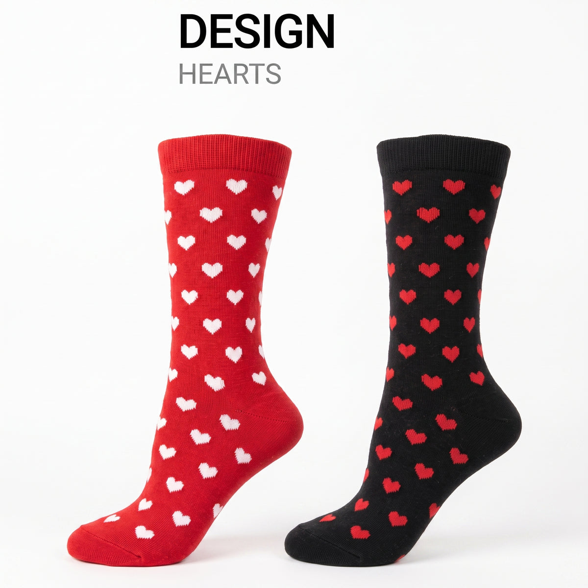 KEY - Women's Dress Socks - VALENTINE HEARTS