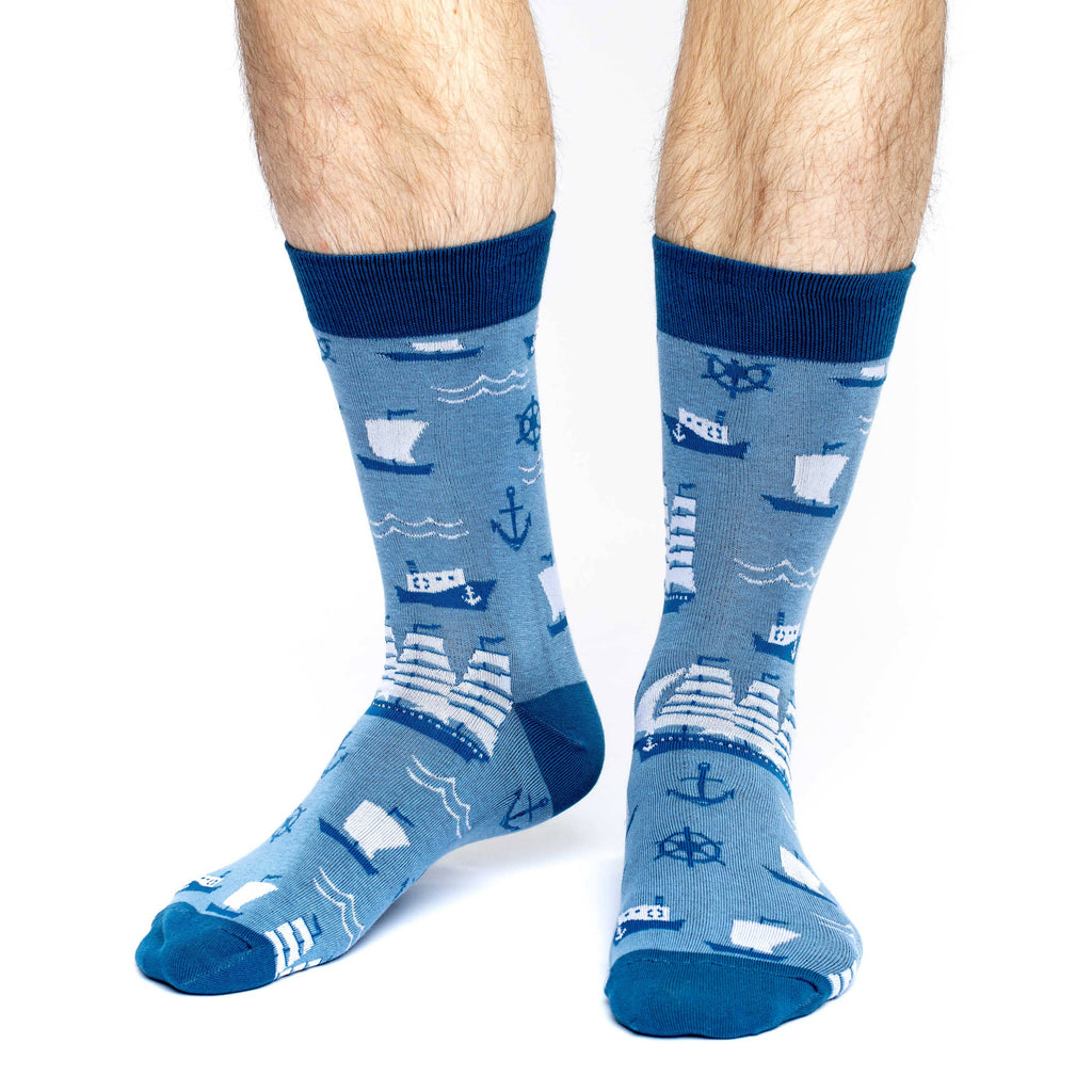 Good Luck Sock - Men's Sailing Ships Socks