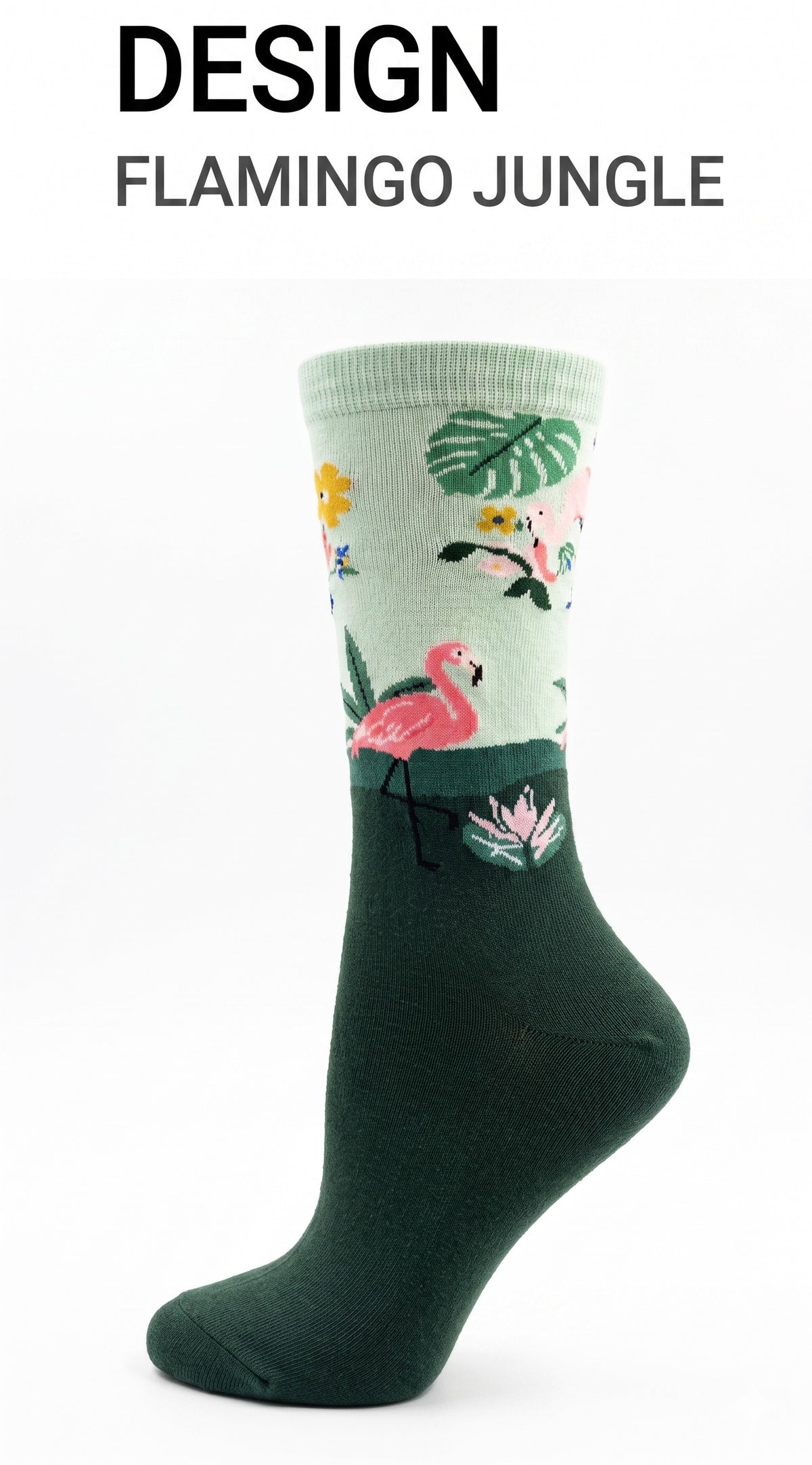 KEY - Women's - FLAMINGO JUNGLE Crew Socks