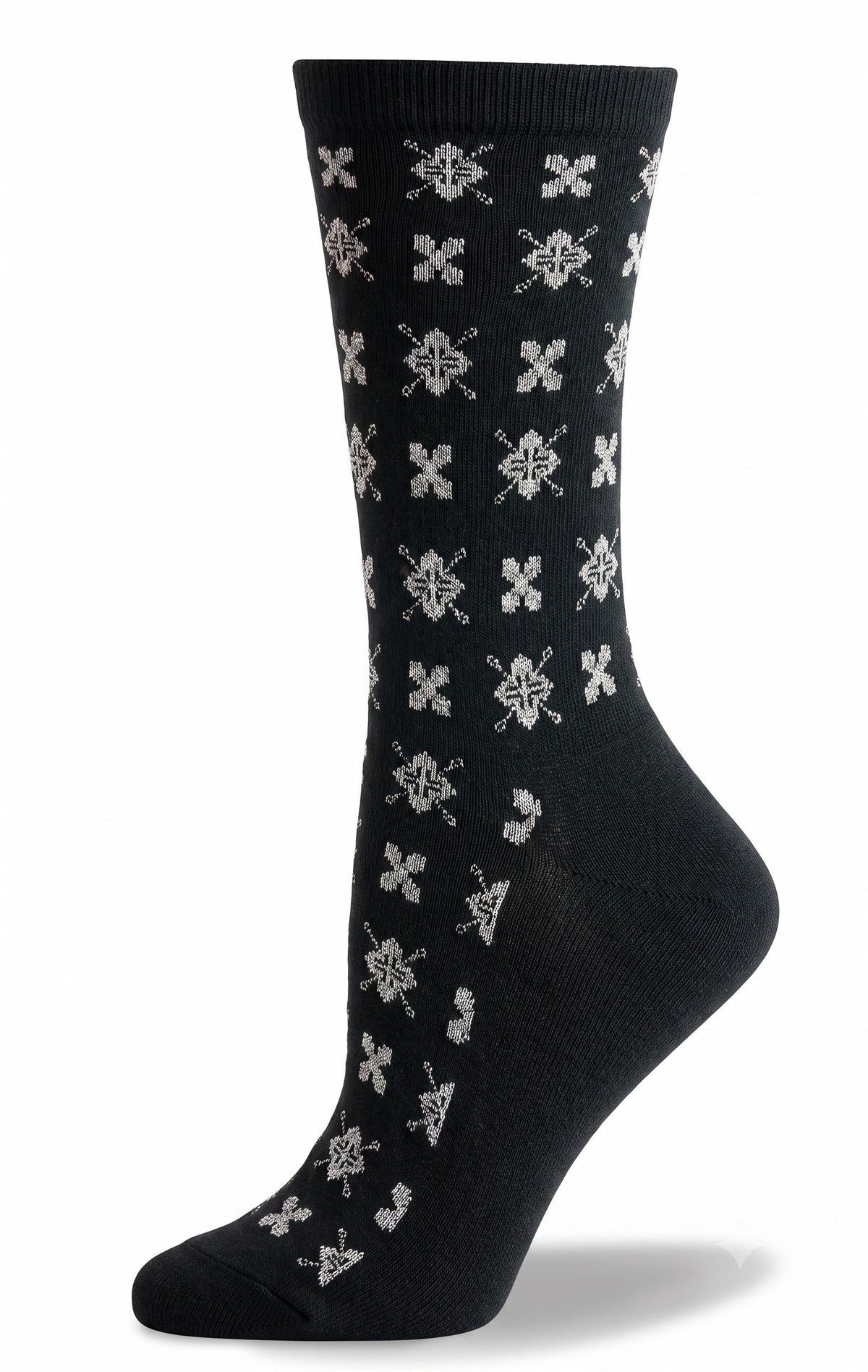 POINT ZERO - Women's - BLACK & WHITE CLOVR Crew Socks