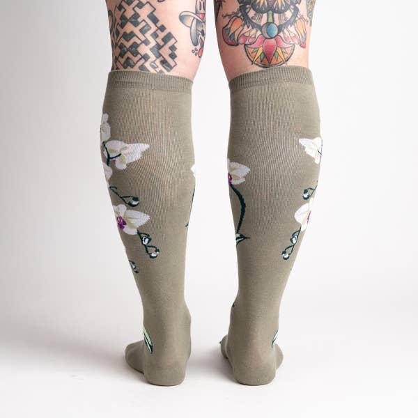 Sock it to Me - Knee High Sock: Orchids