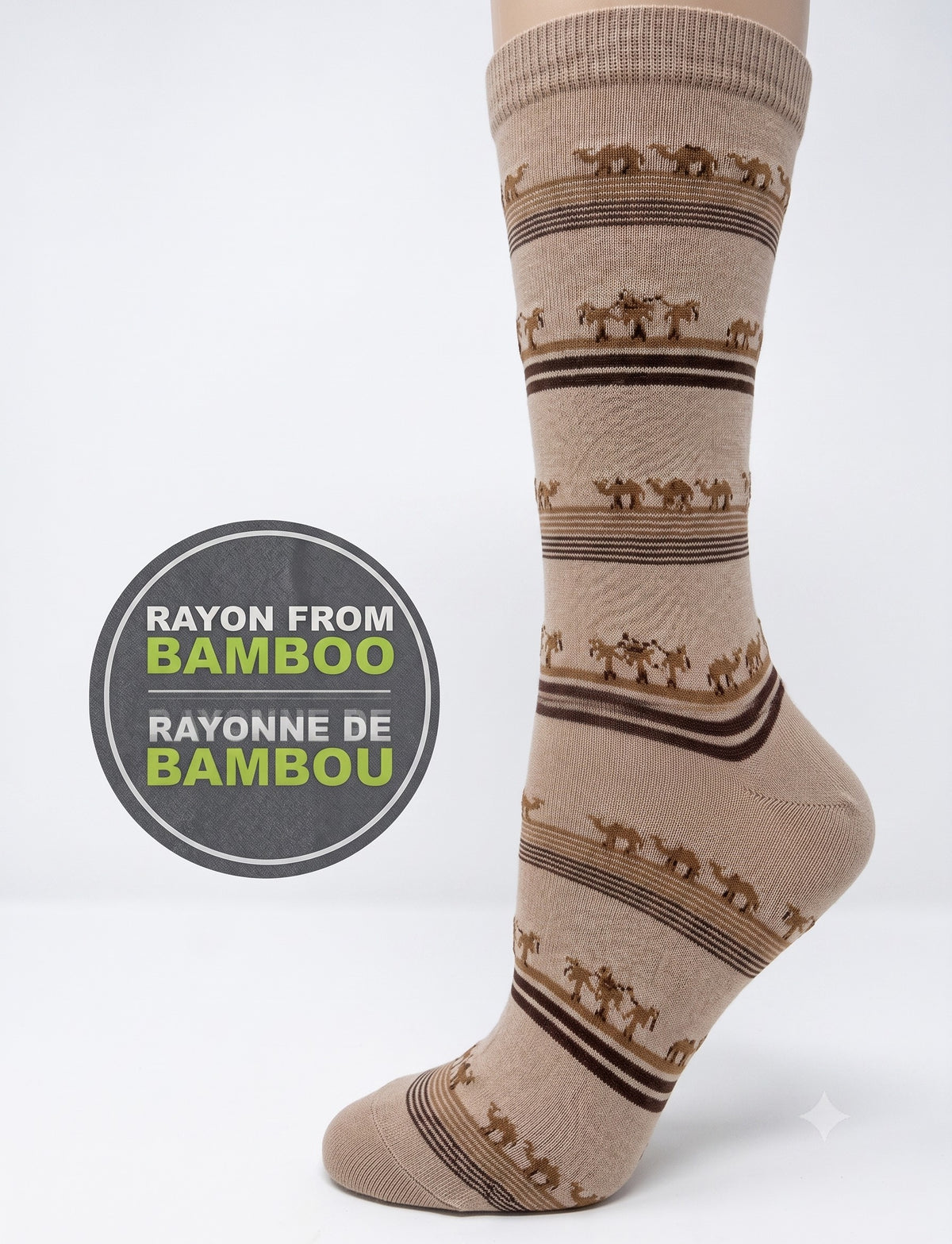 POINT ZERO - Women's - BAMBOO DESERT Crew Socks