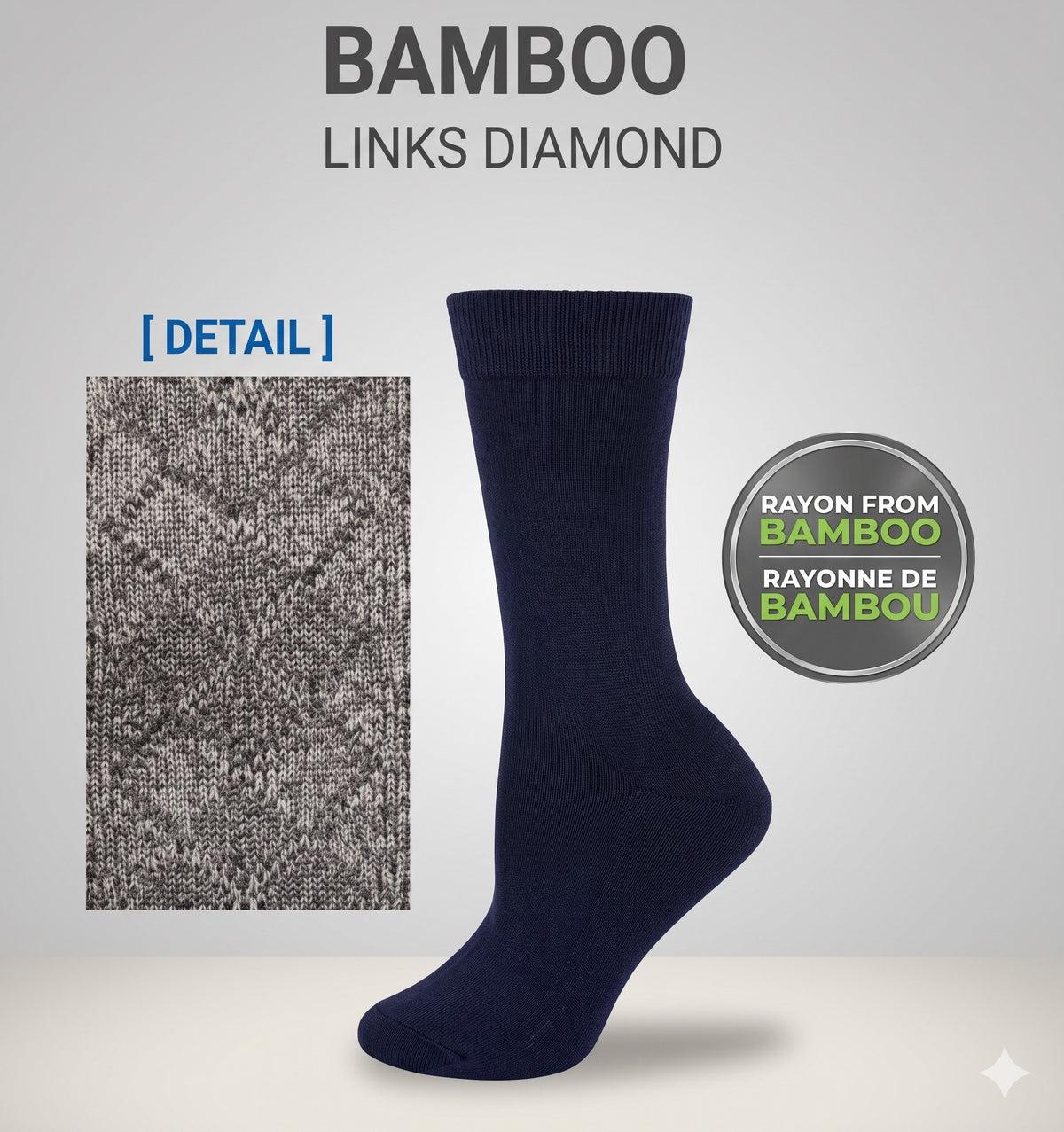 KEY - Women's - BAMBOO DIAMOND Crew Socks