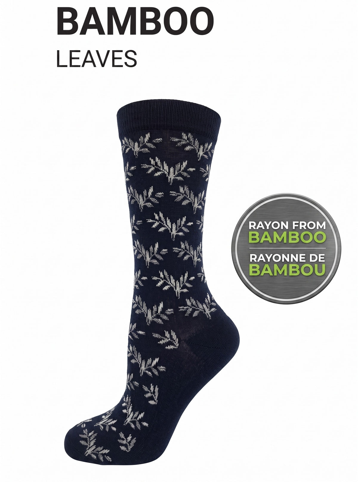KEY - Women's - BAMBOO LEAVES Crew Socks