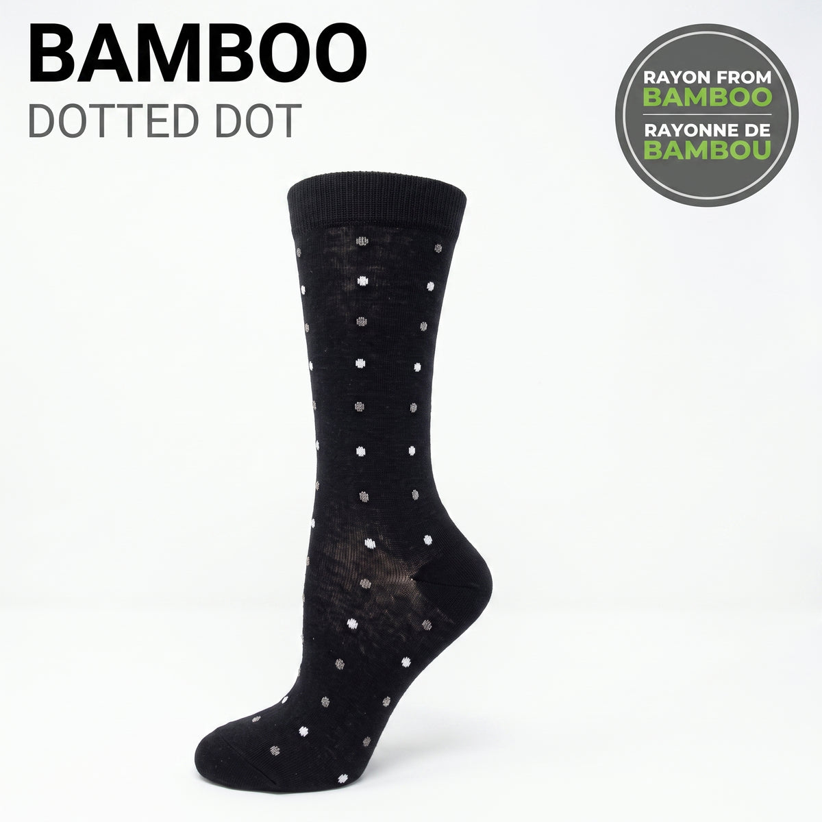 KEY - Women's - BAMBOO - DOTTED DOT Crew Socks