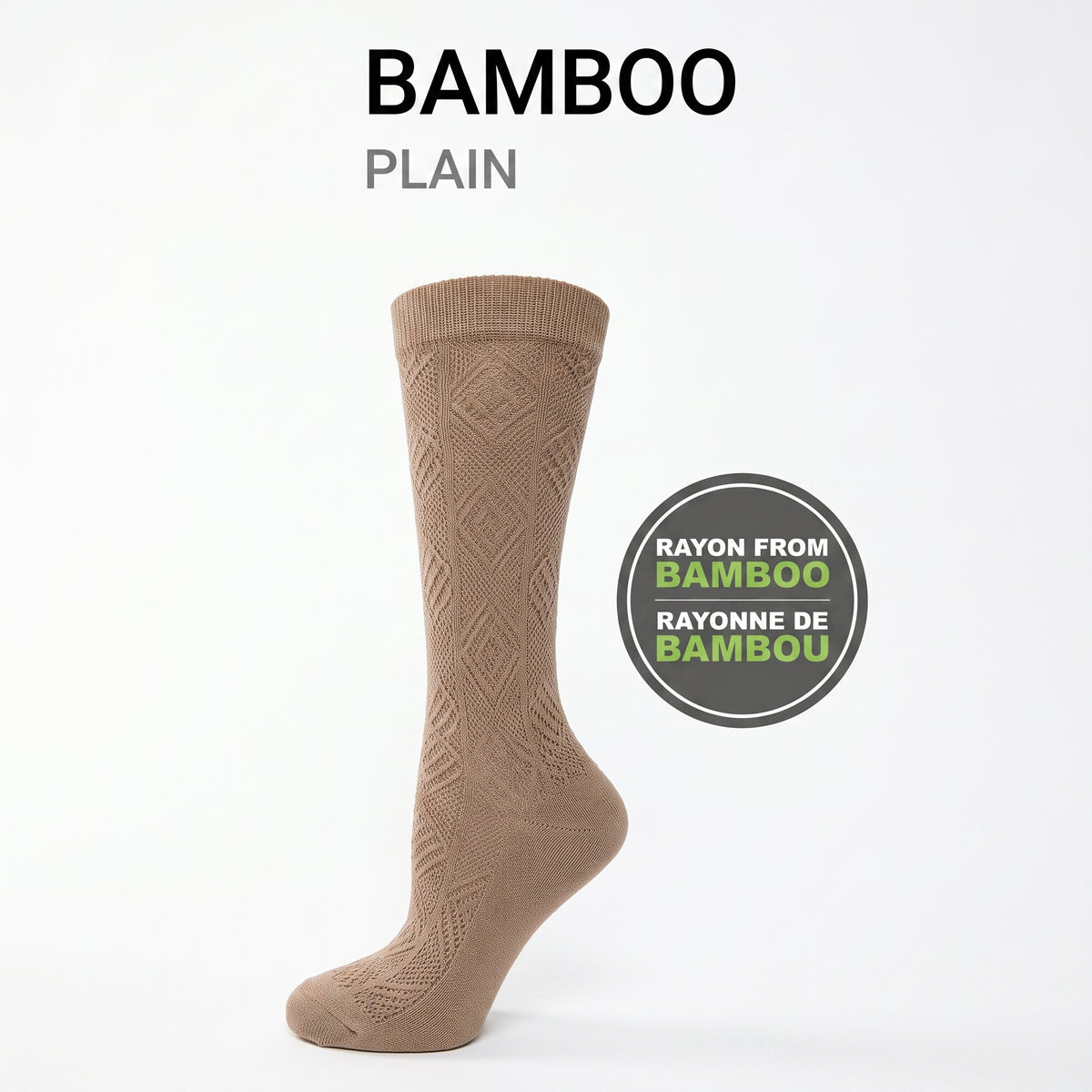 KEY - Women's - BAMBOO PLAIN Crew Socks