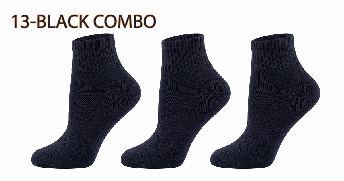 KEY - Women's - BAMBOO RIBBED Quarter Socks - 3PK