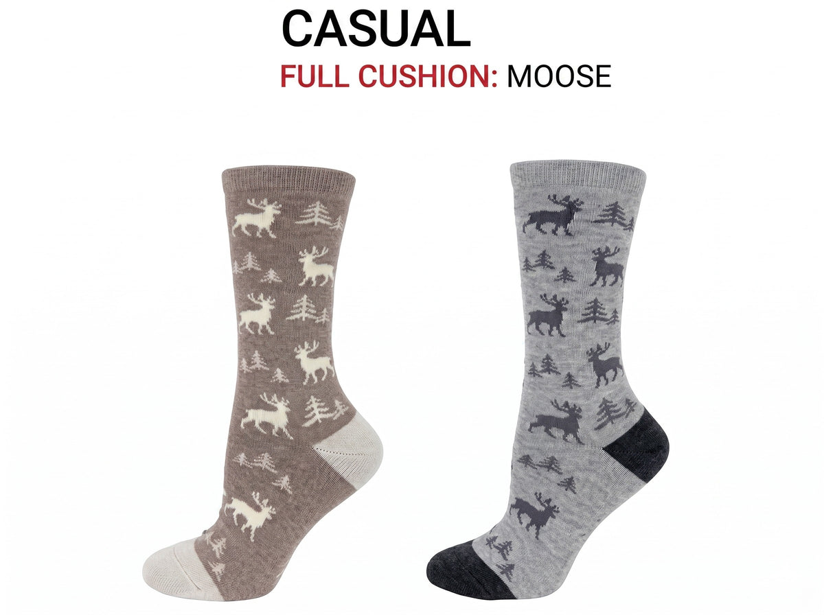 KEY - Women's - FULL CUSHION - MOOSE Socks
