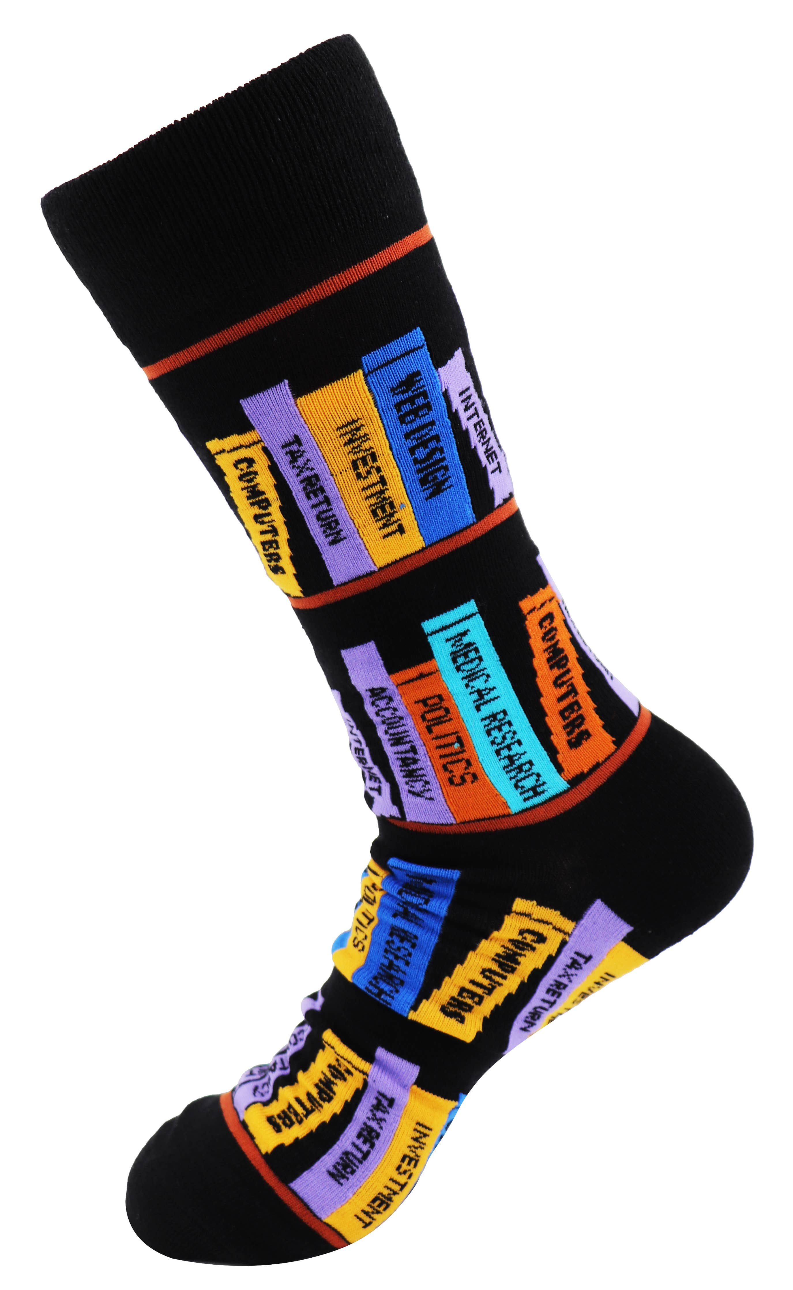SoXcellent - Bookshelf Unisex Crew Novelty Socks