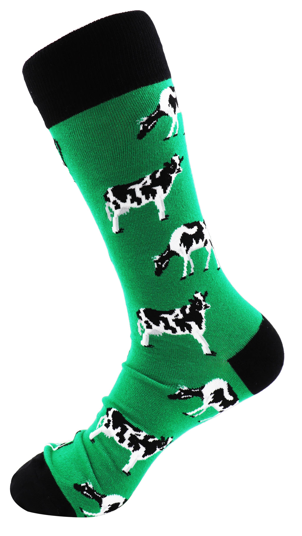 SoXcellent - Cow Animal Unisex Fun Crew Novelty Funny Socks - M
