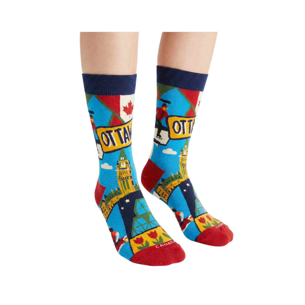 Northern Icons Canada - MEN-Ottawa Capital Graphic Crew Socks