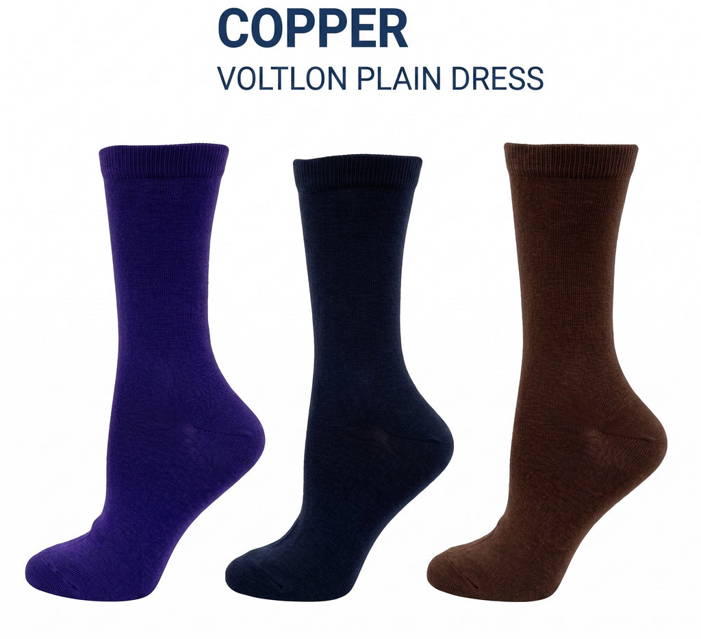 KEY - Women's - COPPER - Voltlon Plain Dress Socks